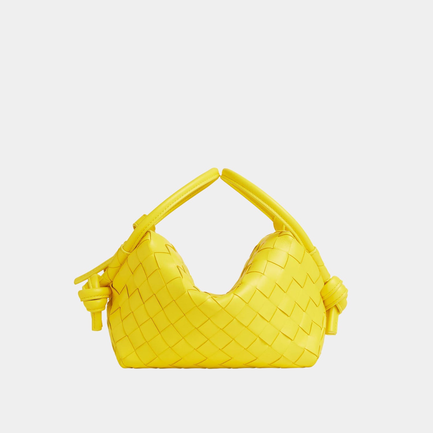 Bottega Veneta Top Handle Loop Cross Body Bag, Sulfur, Front