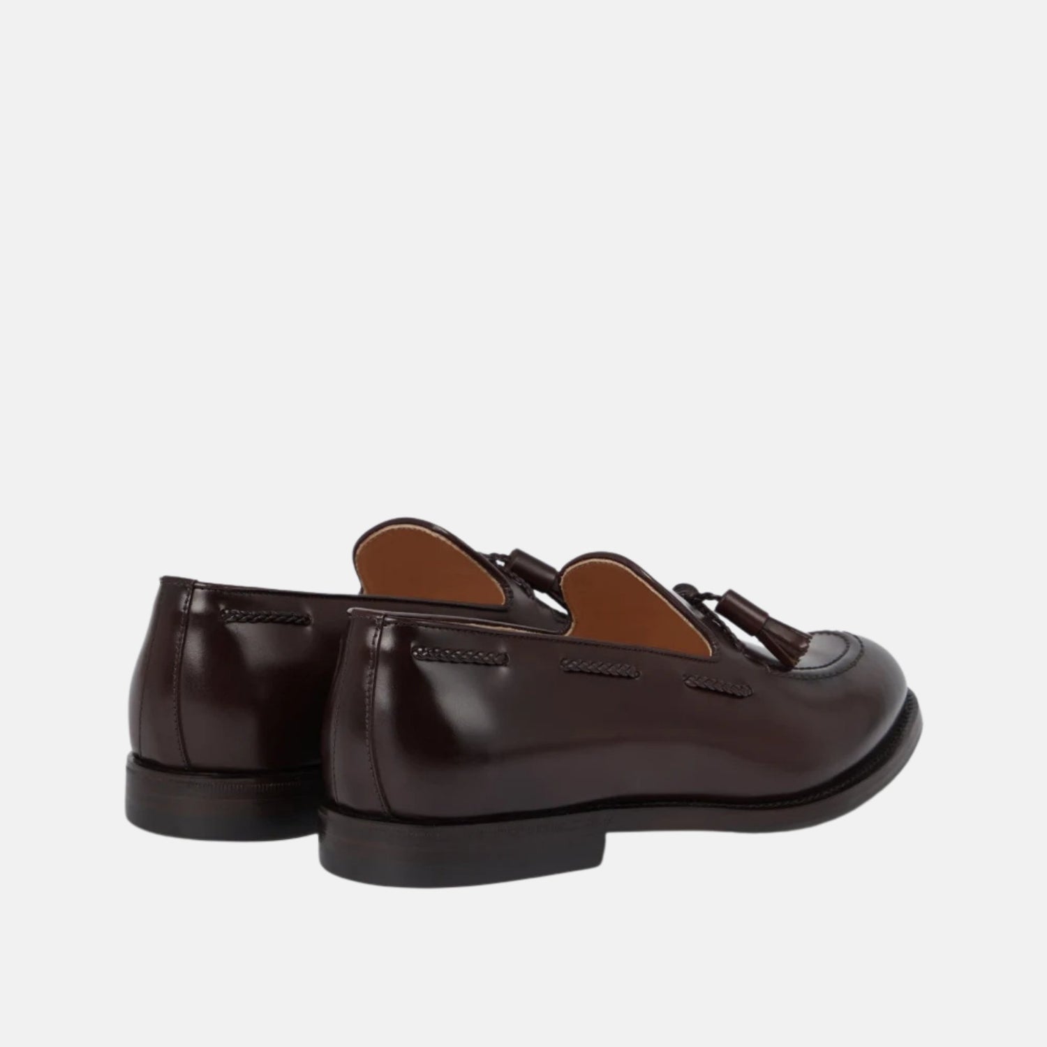 Brunello Cucinelli Aged Calfskin Loafers With Tassels, Back