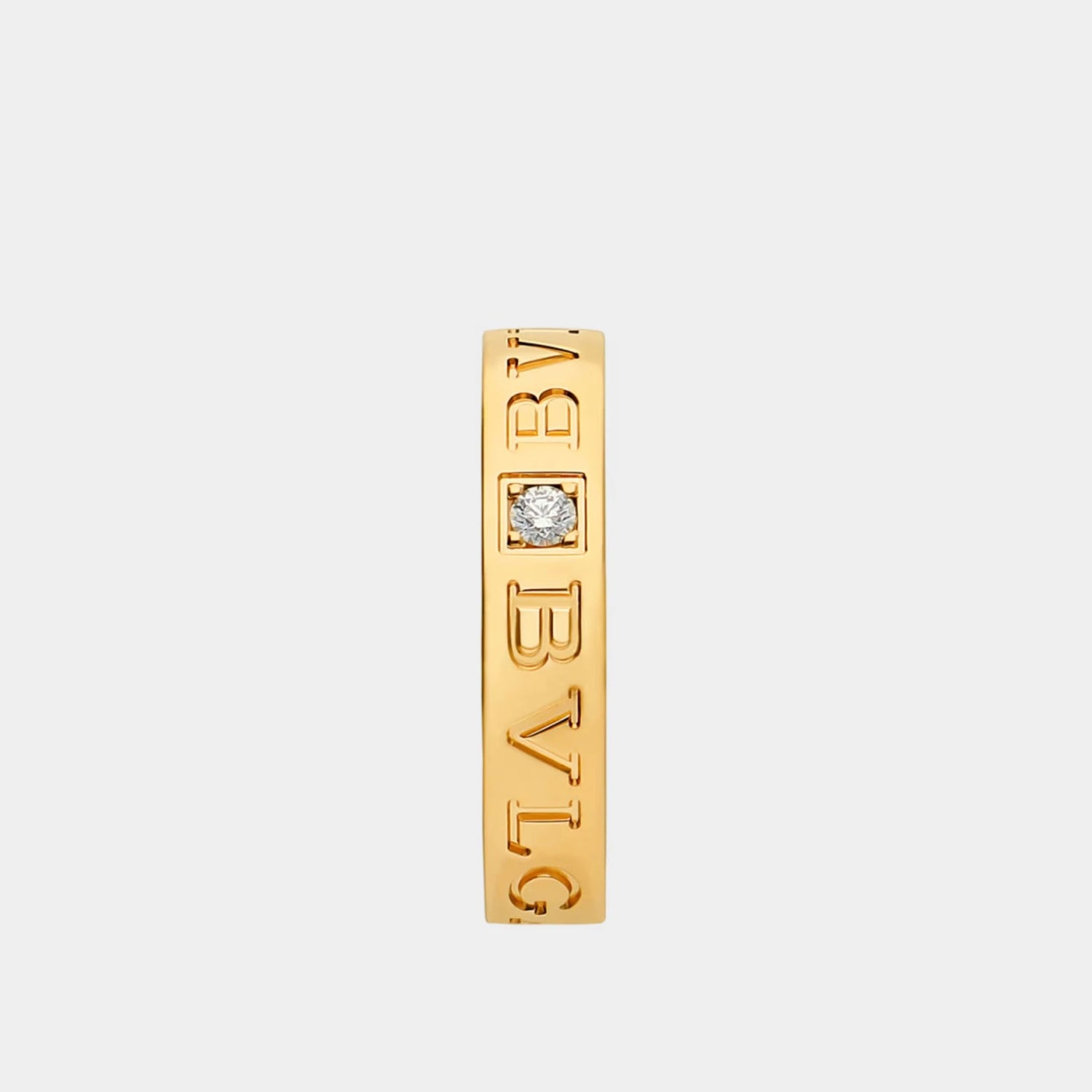 Bvlgari B.zero1 Essential Gold Band Diamond Ring, Yellow Gold, Front