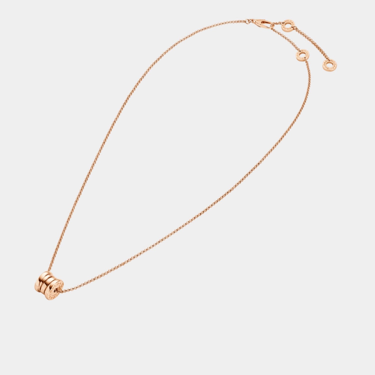 B.zero1 Gold Necklace Mini Pendant, Rose Gold, Far