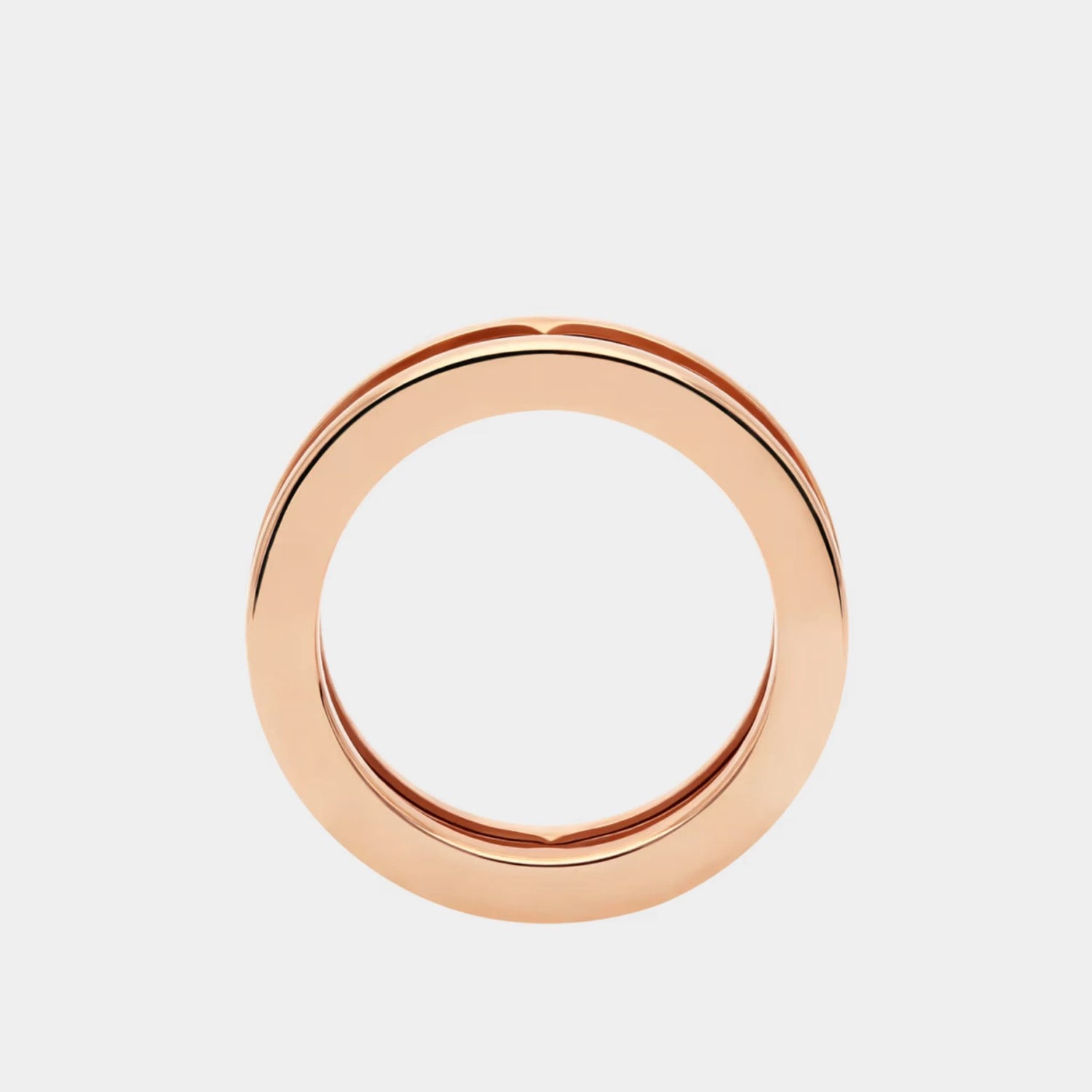 B.zero1 gold One-Band Ring With Openwork Logo Spiral