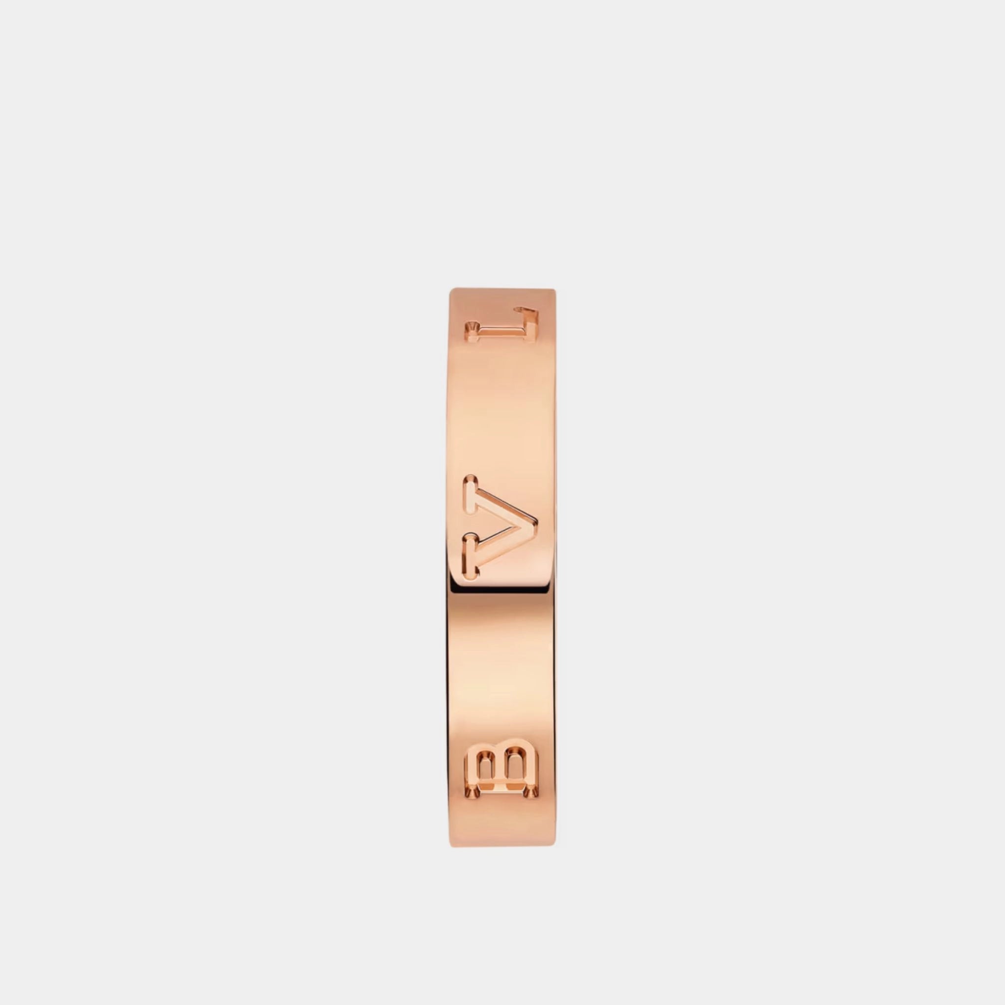 Bvlgari B.zero1 Gold Ring Band, Rose Gold, Front