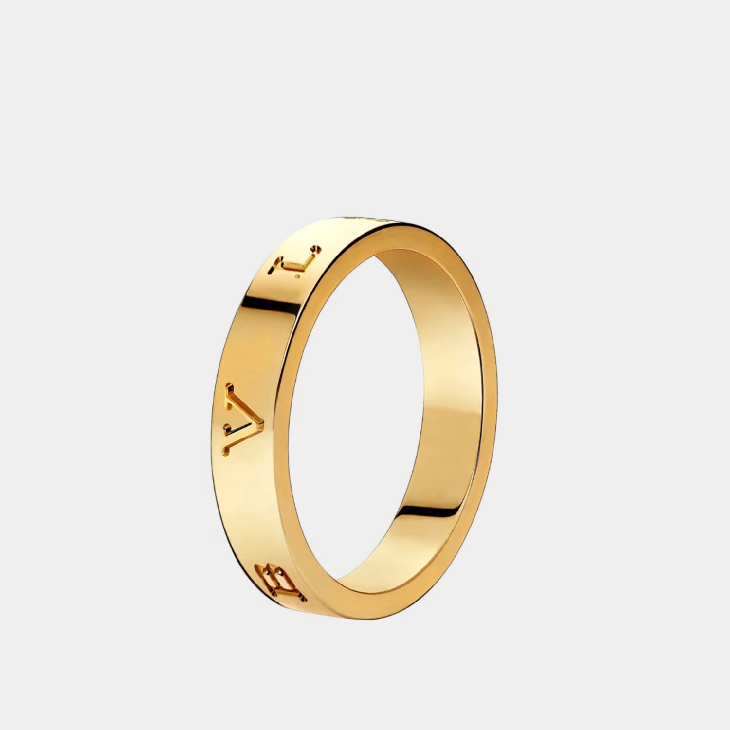 Bvlgari B.zero1 Gold Ring Band, Yellow Gold, Side