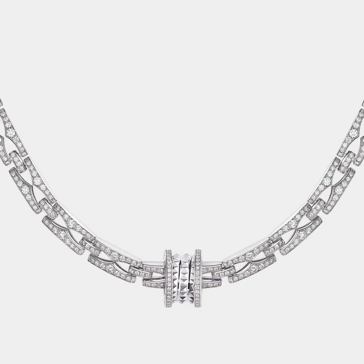 Bvlgari B.zero1 Rock Chain necklace/ round pendant - pavé diamonds