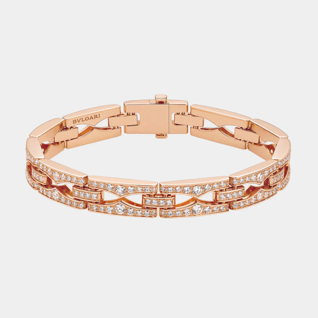 B.zero1 Rock Chain Gold Soft bracelet Full Pavé Diamonds