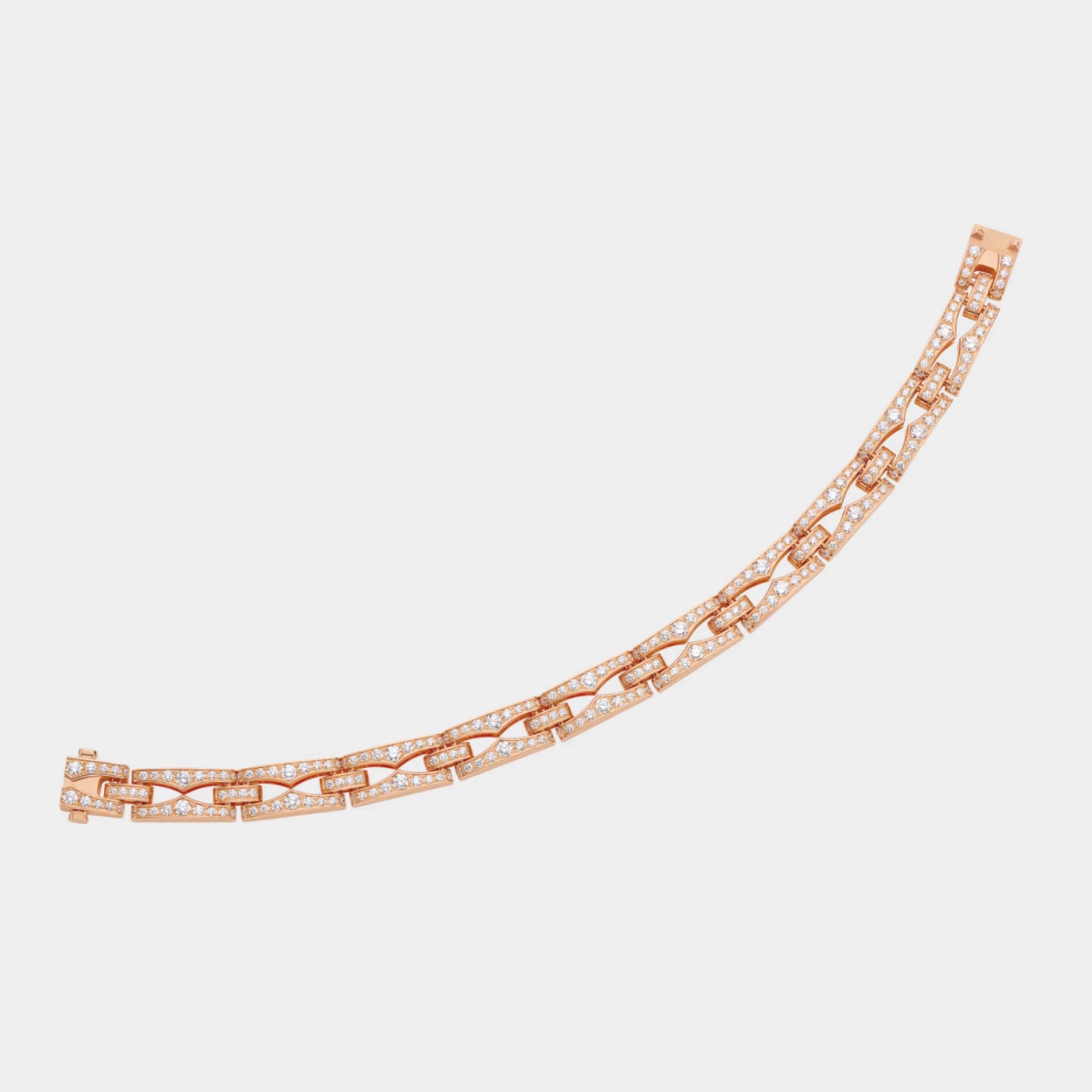B.zero1 Rock Chain Gold Soft bracelet Full Pavé Diamonds
