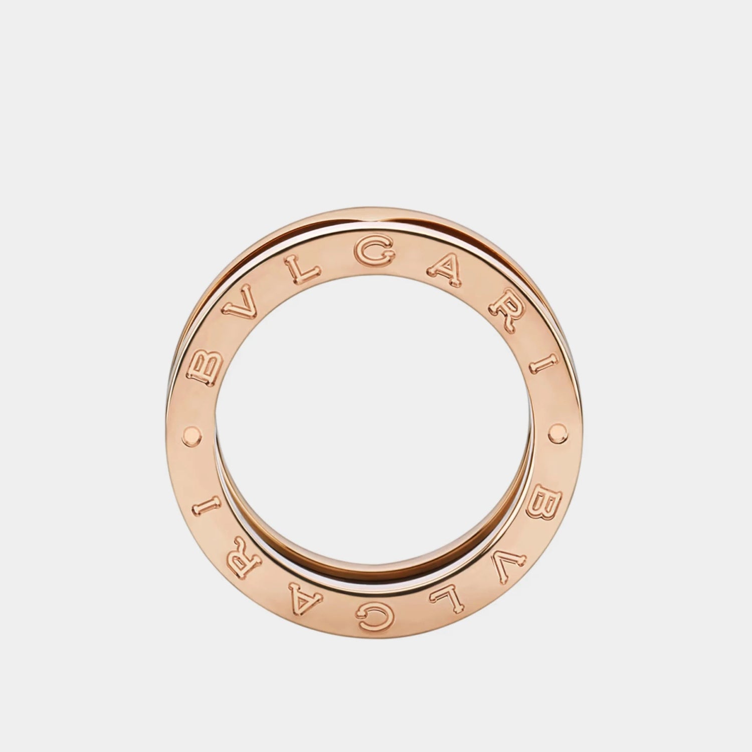 Bvlgari B.zero1 two-band ring Two Rose Gold Loops-Black Ceramic Spiral, Side