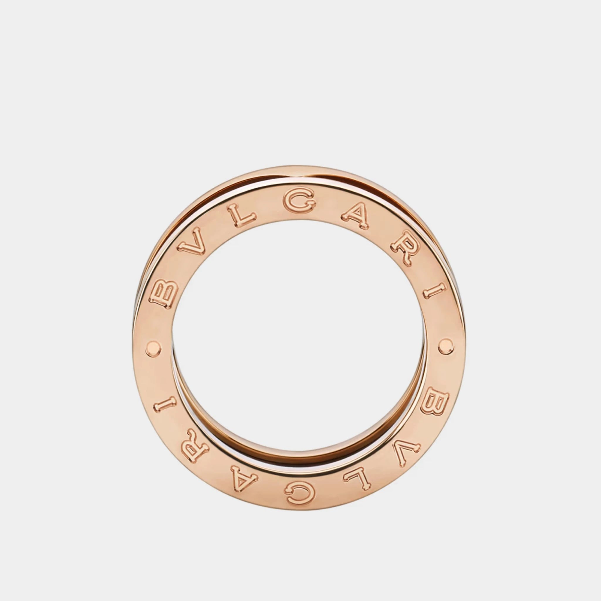 Bvlgari B.zero1 two-band ring Two Rose Gold Loops-Black Ceramic Spiral, Side