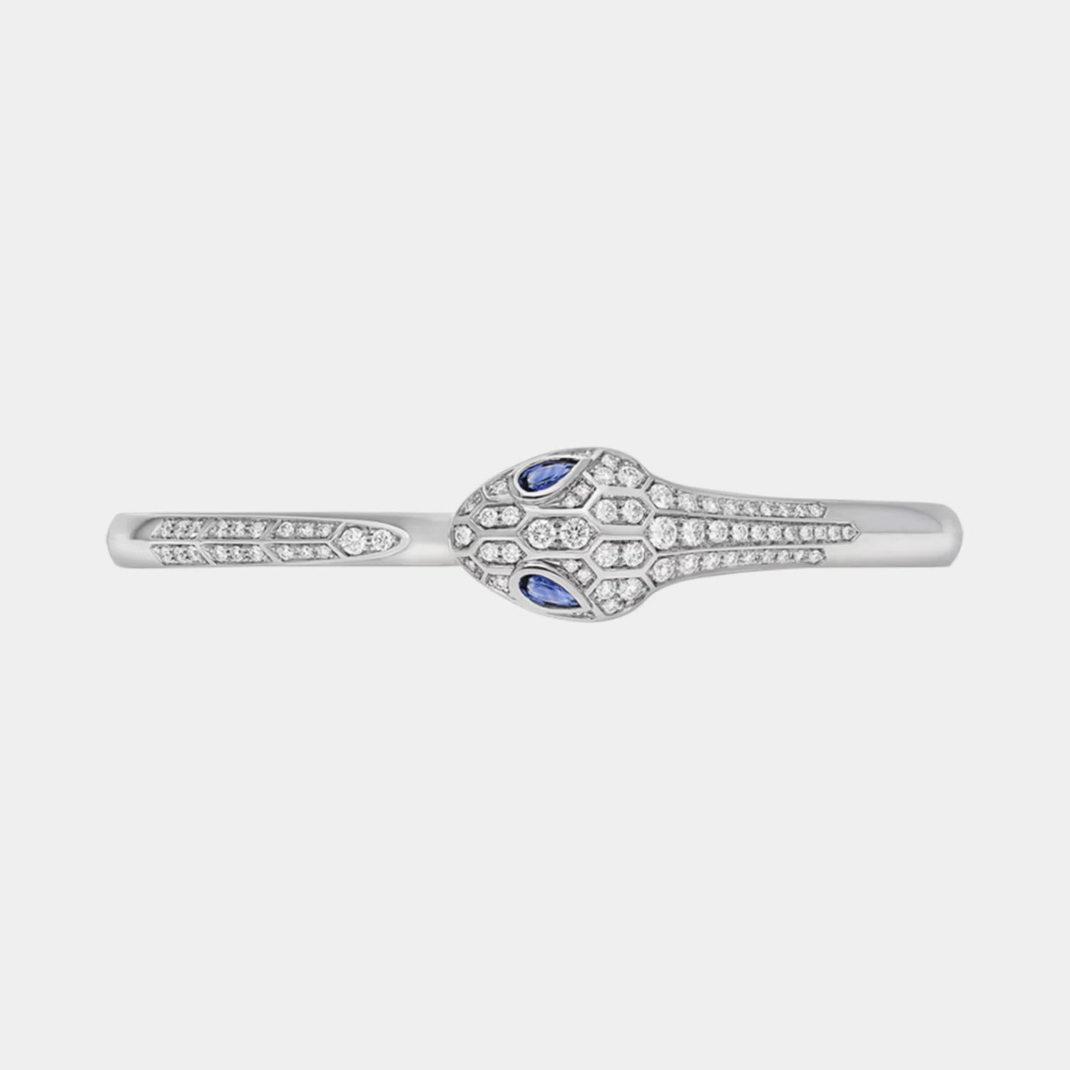 Bvlgari Serpenti Seduttori Bracelet with Blue Sapphire &amp; Diamonds, White Gold, Front