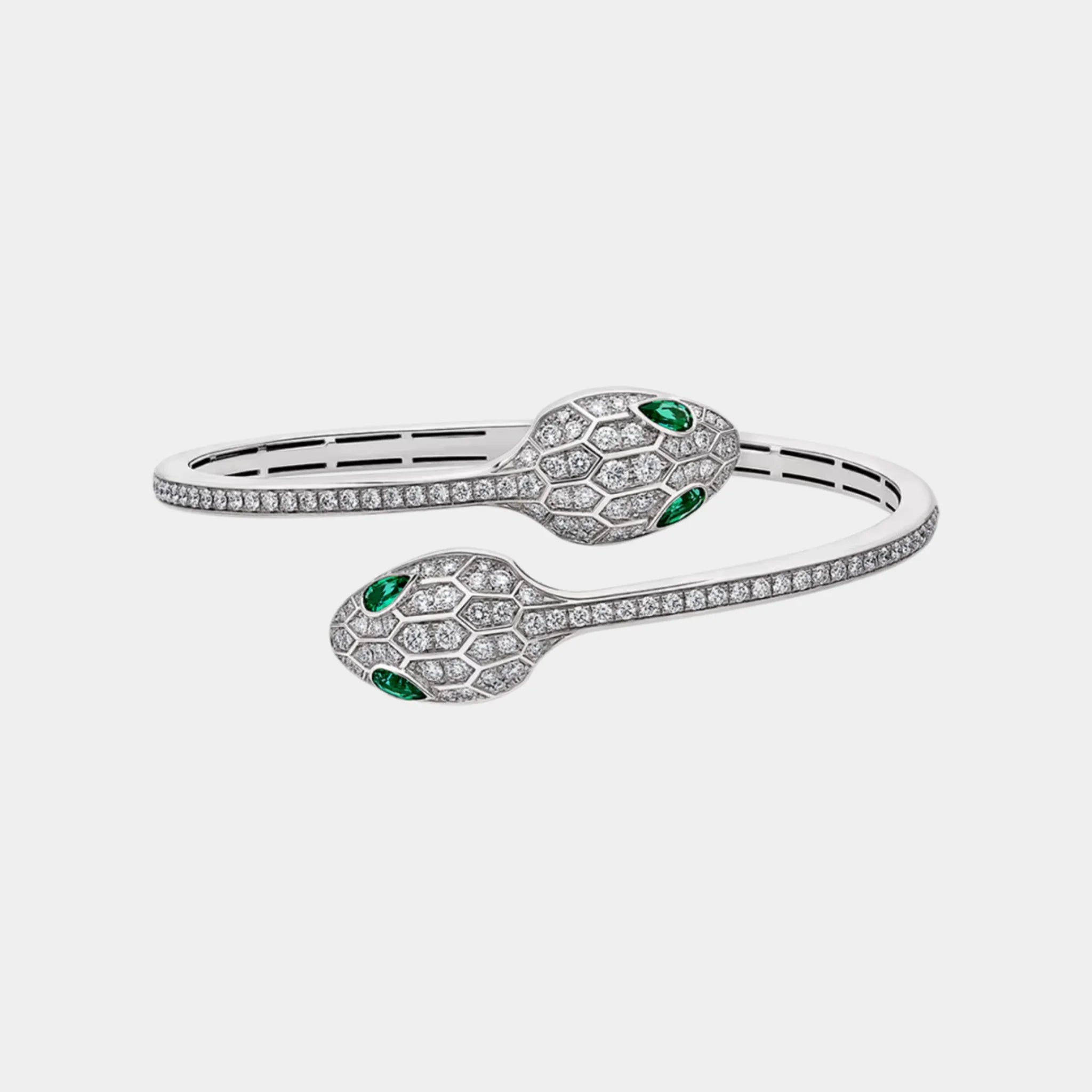 Bvlgari Serpenti Seduttori Bracelet with Emerald &amp; Diamonds, Front