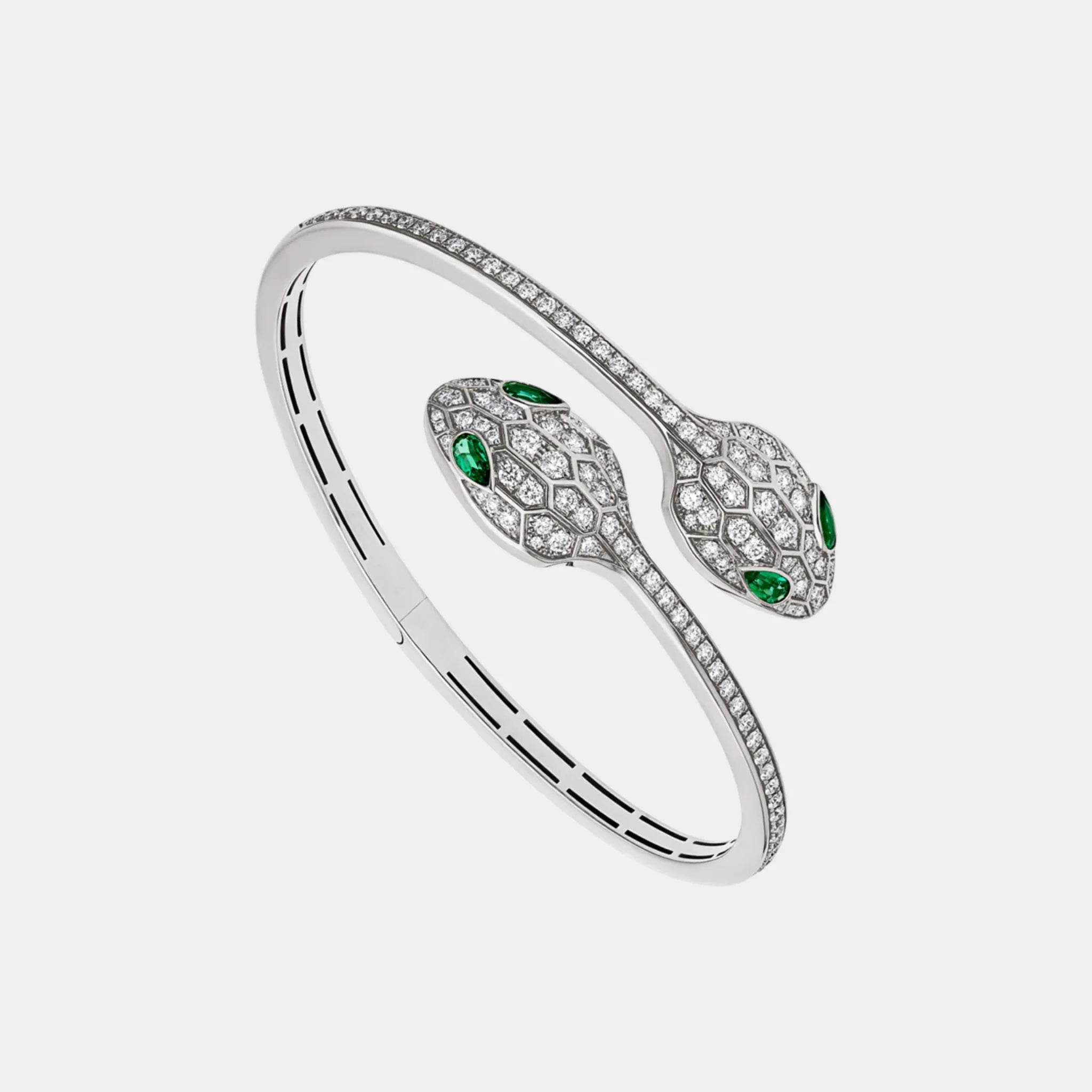 Bvlgari Serpenti Seduttori Bracelet with Emerald &amp; Diamonds, Side