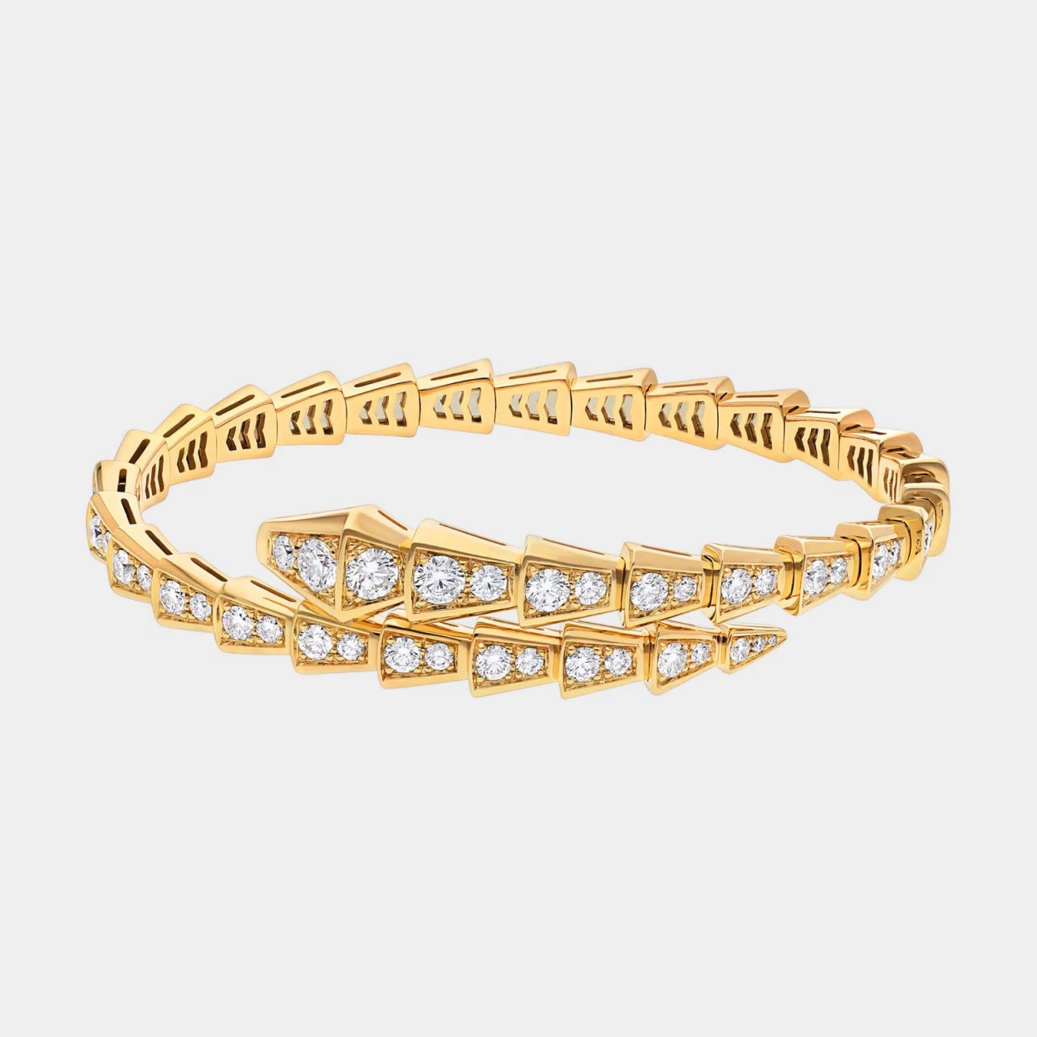 Bvlgari Serpenti Viper Diamond Bracelet yellow gold, Side