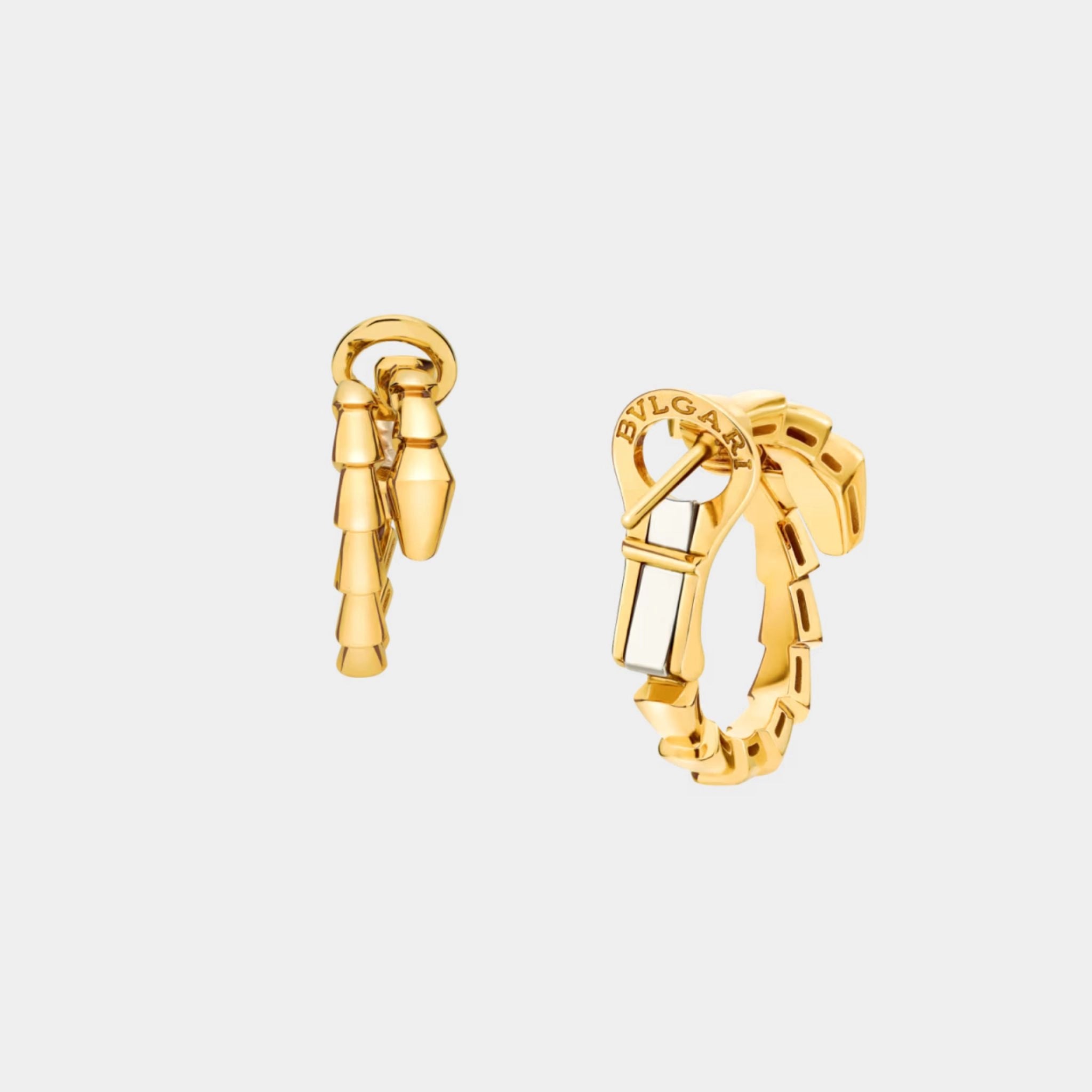 Serpenti Viper Earrings, Yellow Gold, Back