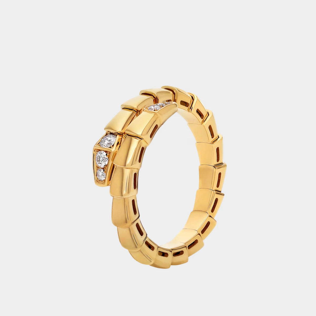 Serpenti Viper Ring 1 Loop with Diamonds
