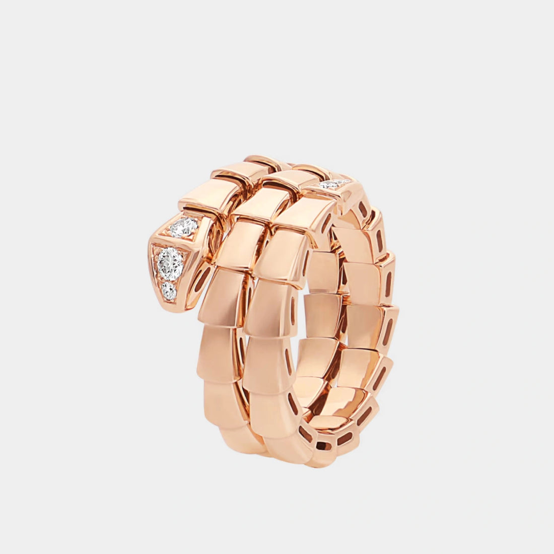 Serpenti Viper Ring Rose Gold, Side