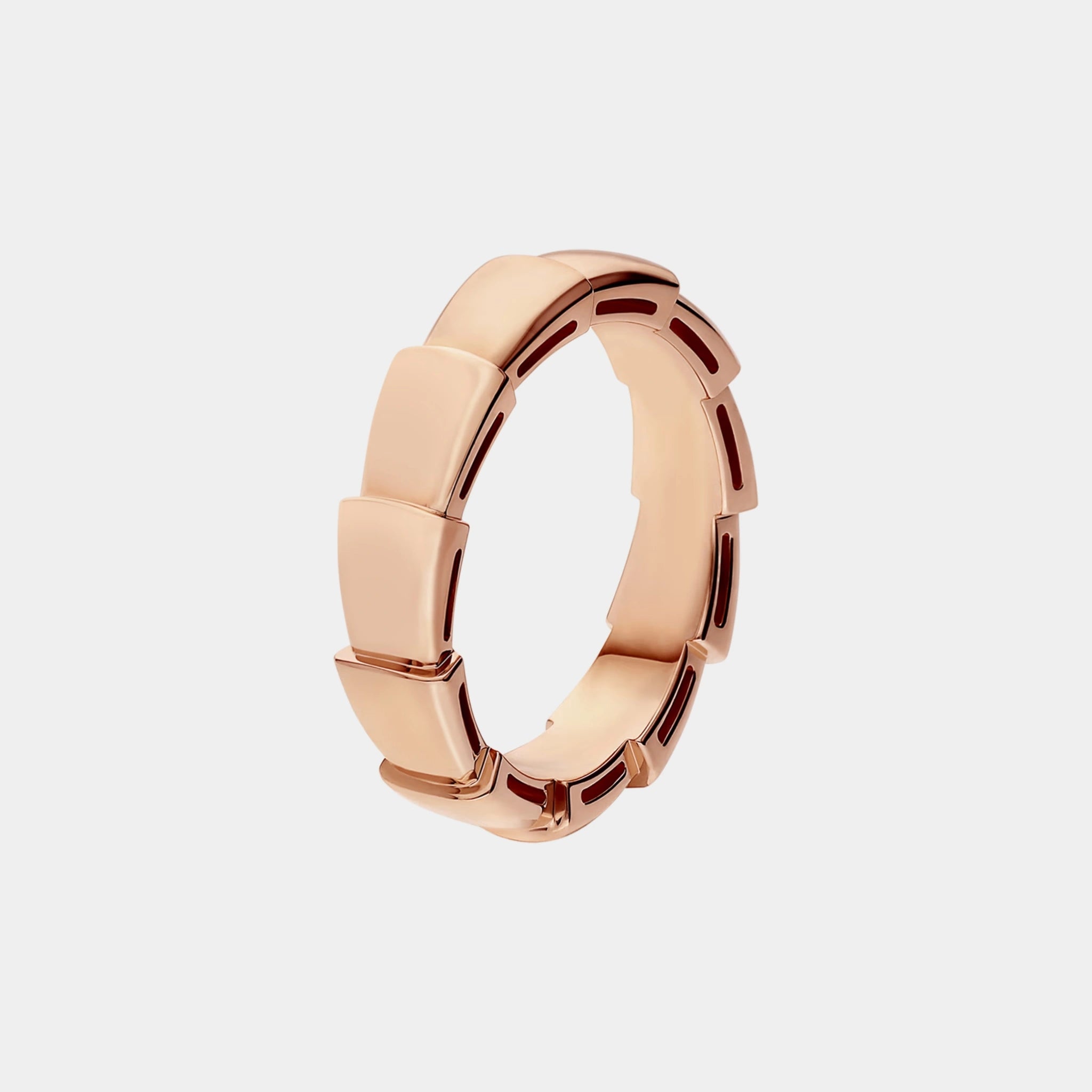 Bvlgari Serpenti Viper Thick Wedding Band, Rose Gold, Side