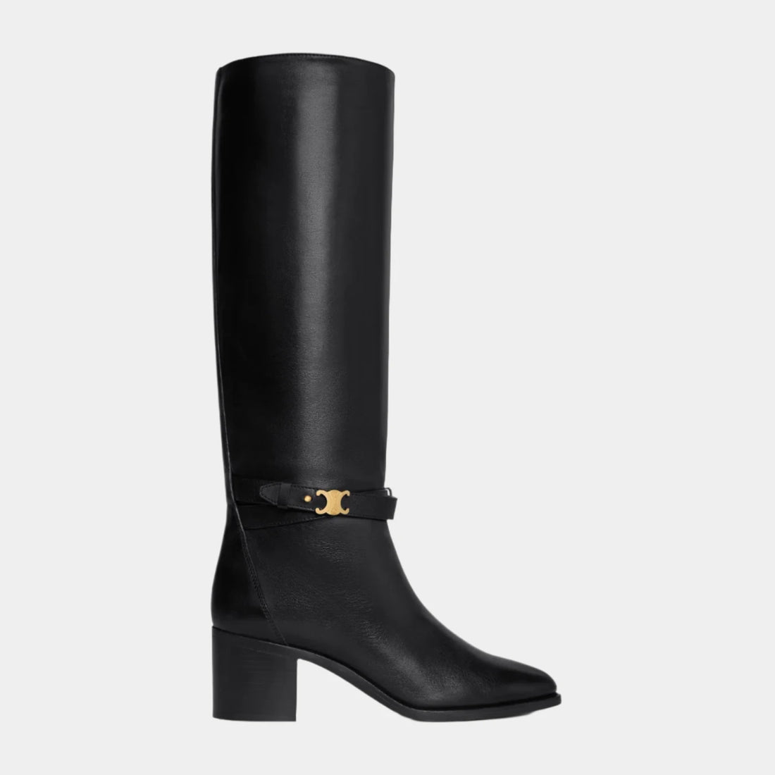 Garance Triomphe Strap High Boot In Calfskin