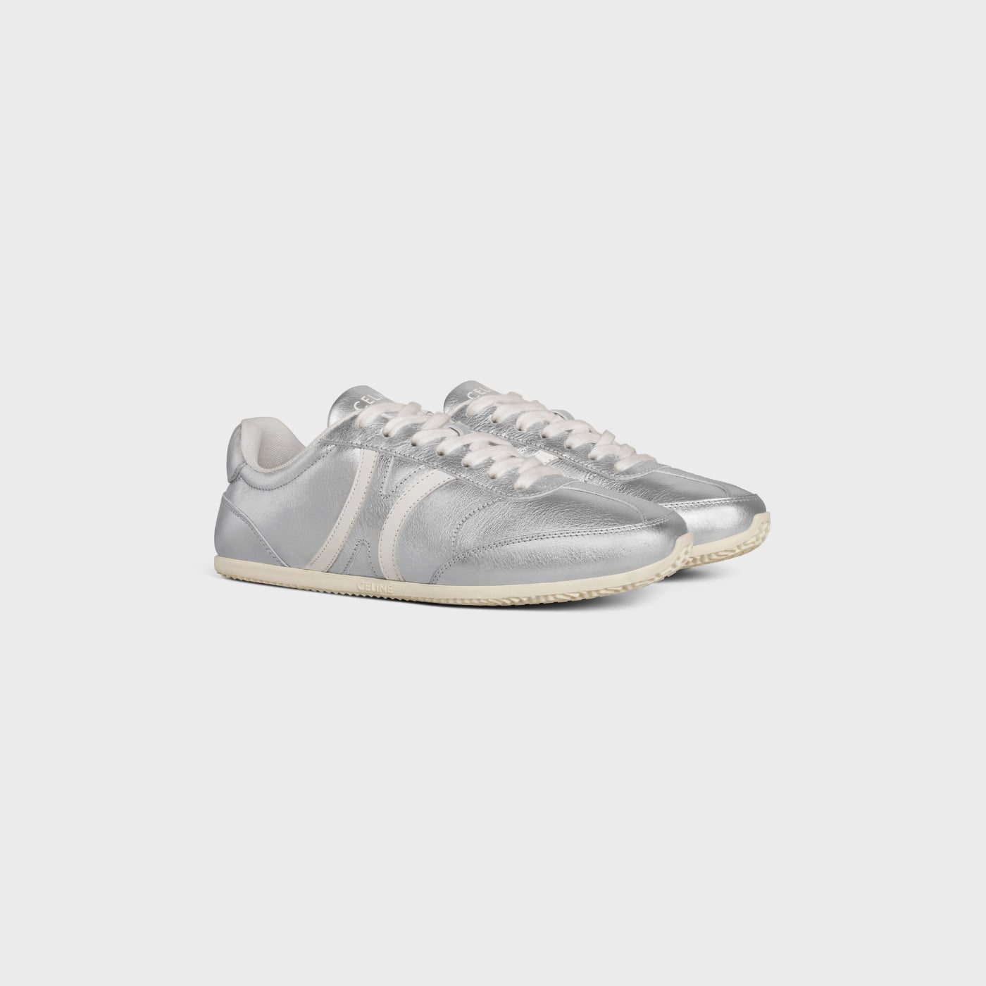 Jogger Low Lace Up Sneaker In Laminated Calfskin And Calfskin