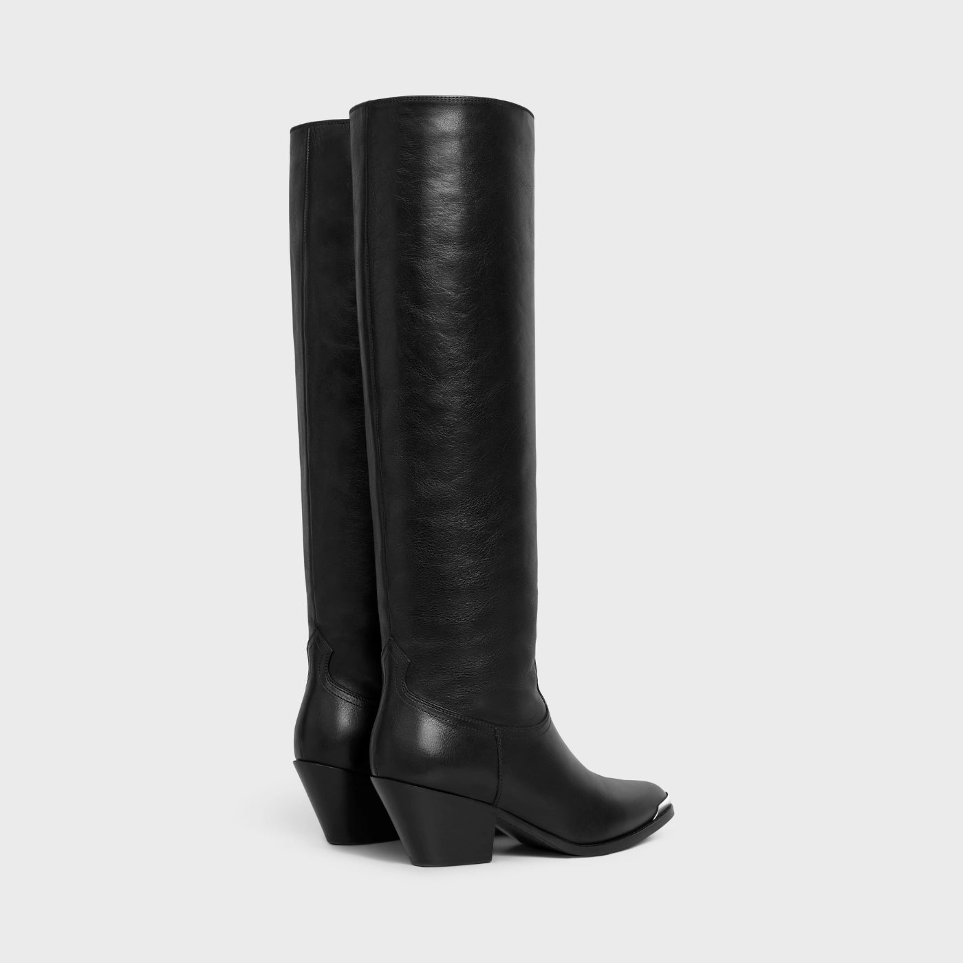 Lola Boots High Western Boots With Metal Toe In Calfskin