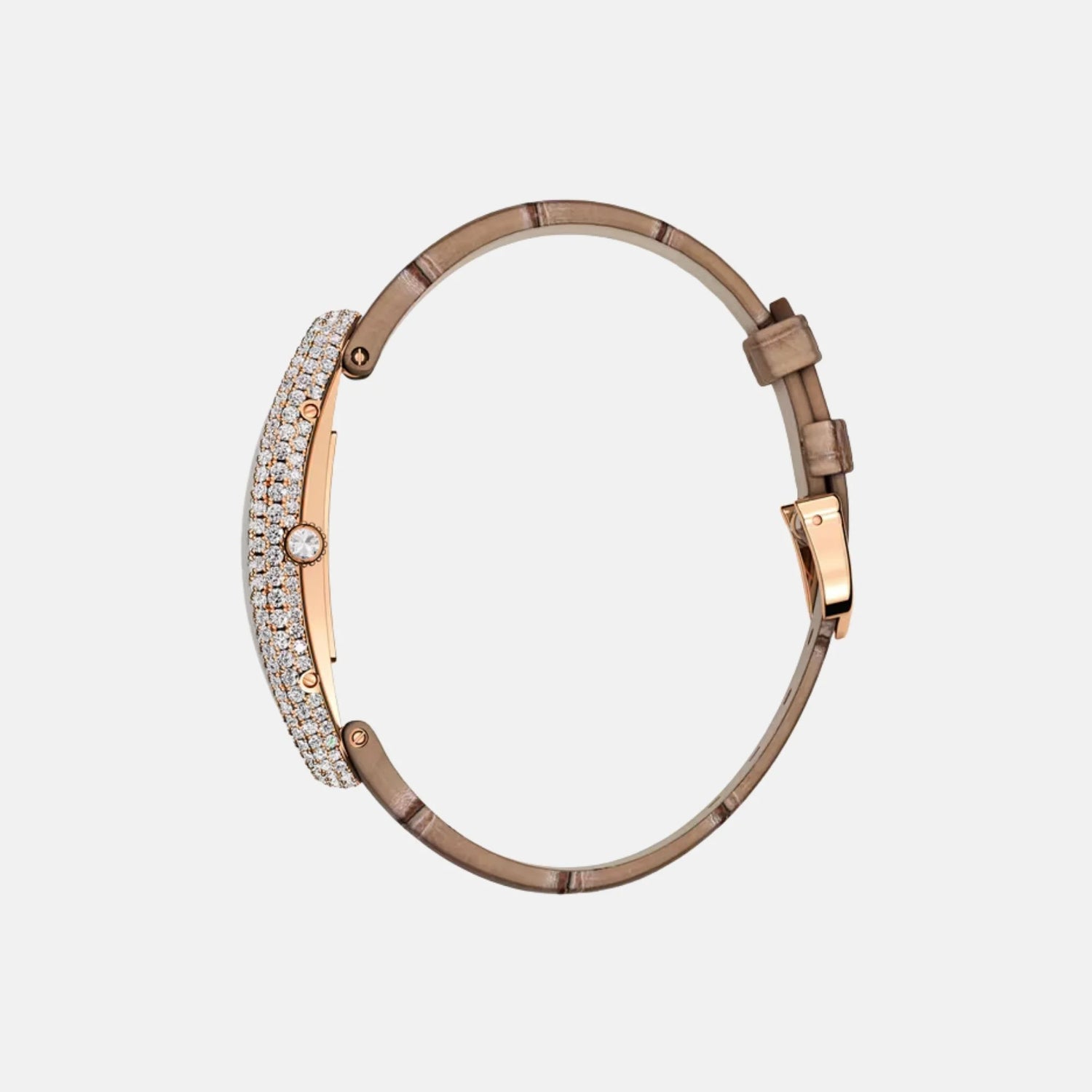 Cartier Baignoire Allongée Medium 18K Rose Gold Diamond Set WJBA0006, SIde