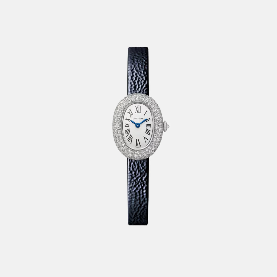 Baignoire Mini White Gold Diamonds in Navy Strap WJBA0050