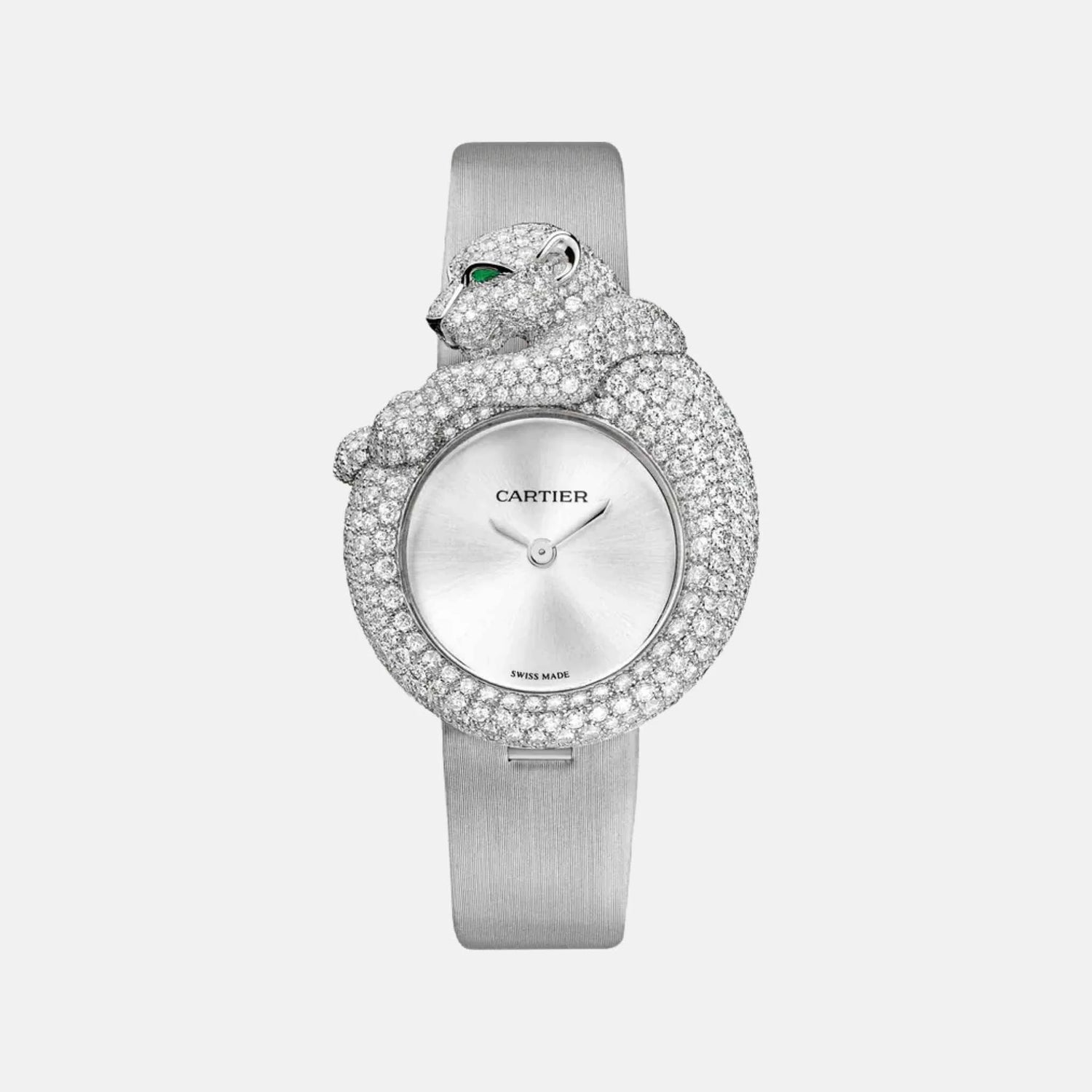 Cartier Feline de Cartier Rhodium White Gold Diamond Watch HPI00341