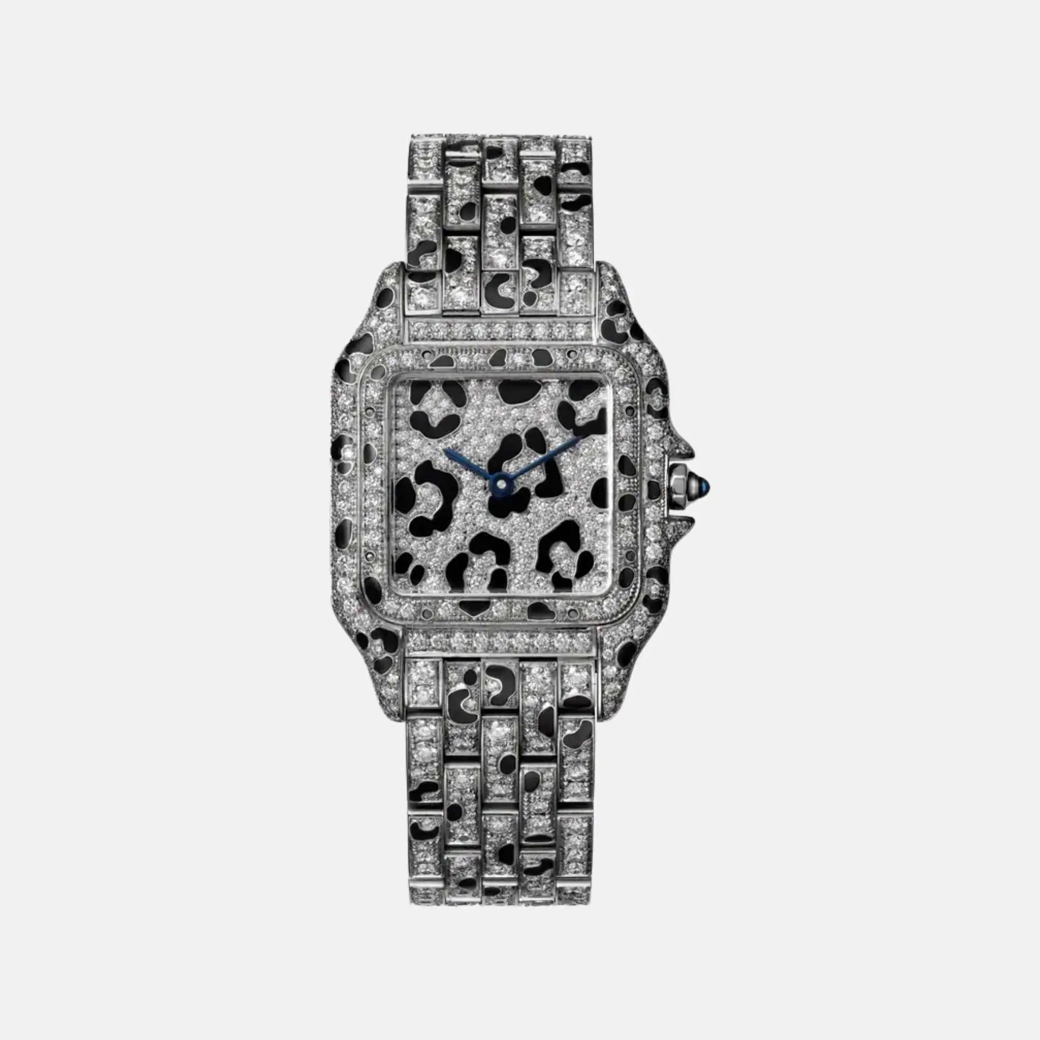Cartier Panthere Medium Model Rhodium White Gold Full Diamond HPI01721