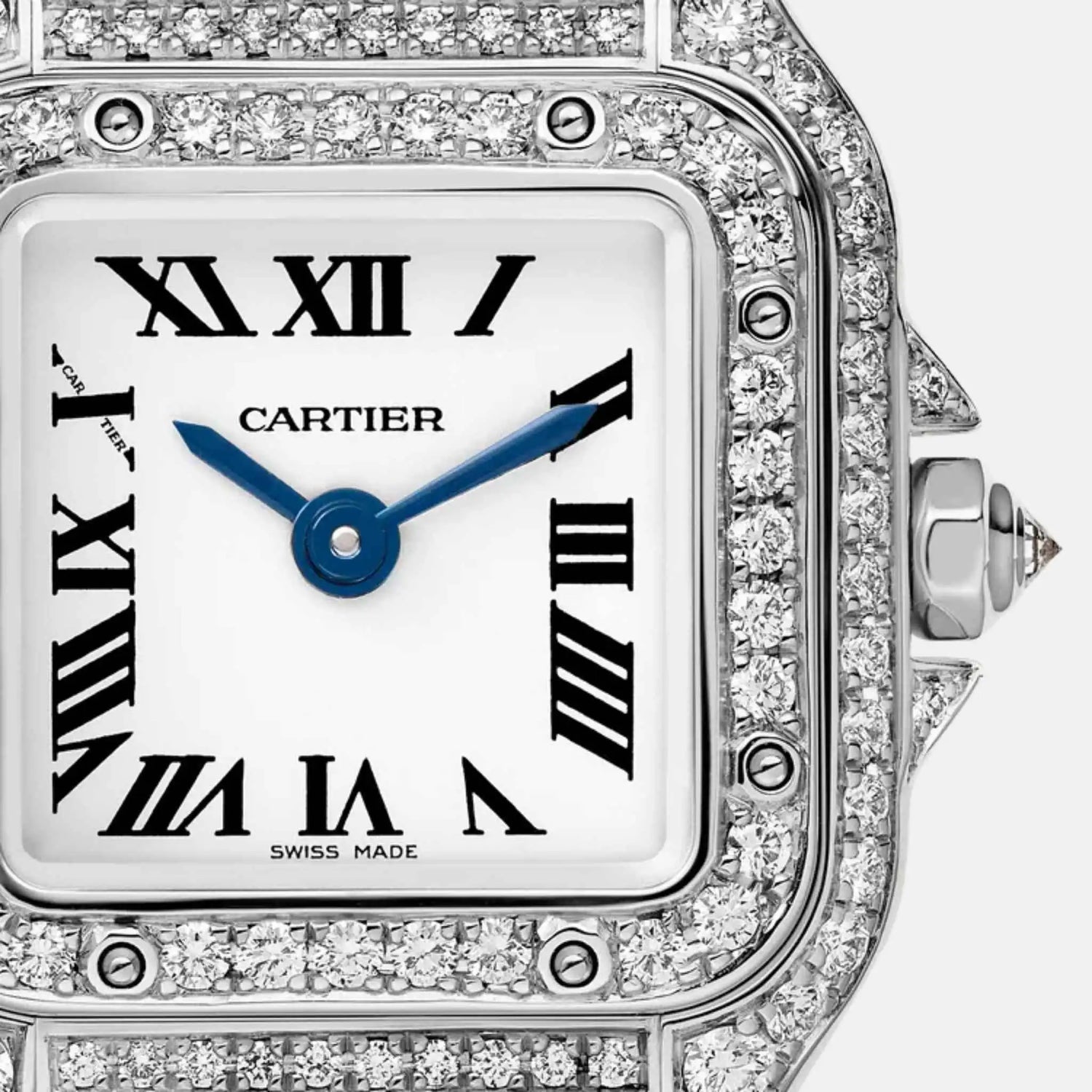 Cartier Panthere Mini Model Rhodium White Gold Diamond Set WJPN0019, Close