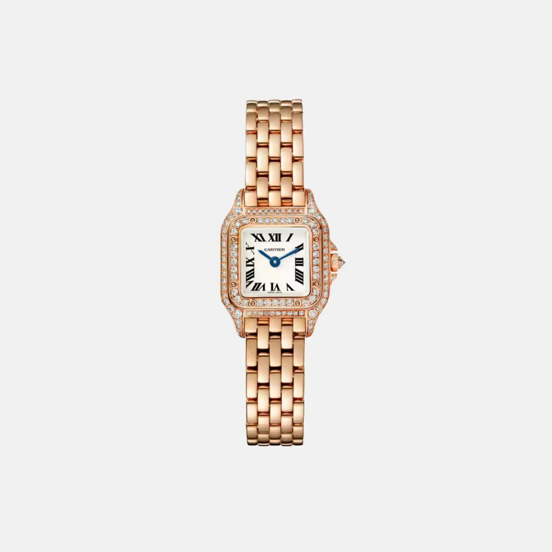 Cartier Panthere Mini Model Rose Gold Diamond Set WJPN0020, Front