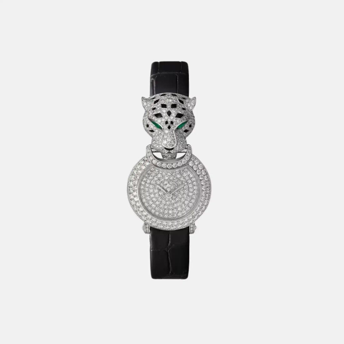 Cartier Panthere Rhodium White Gold Panther Head HPI01426, Front