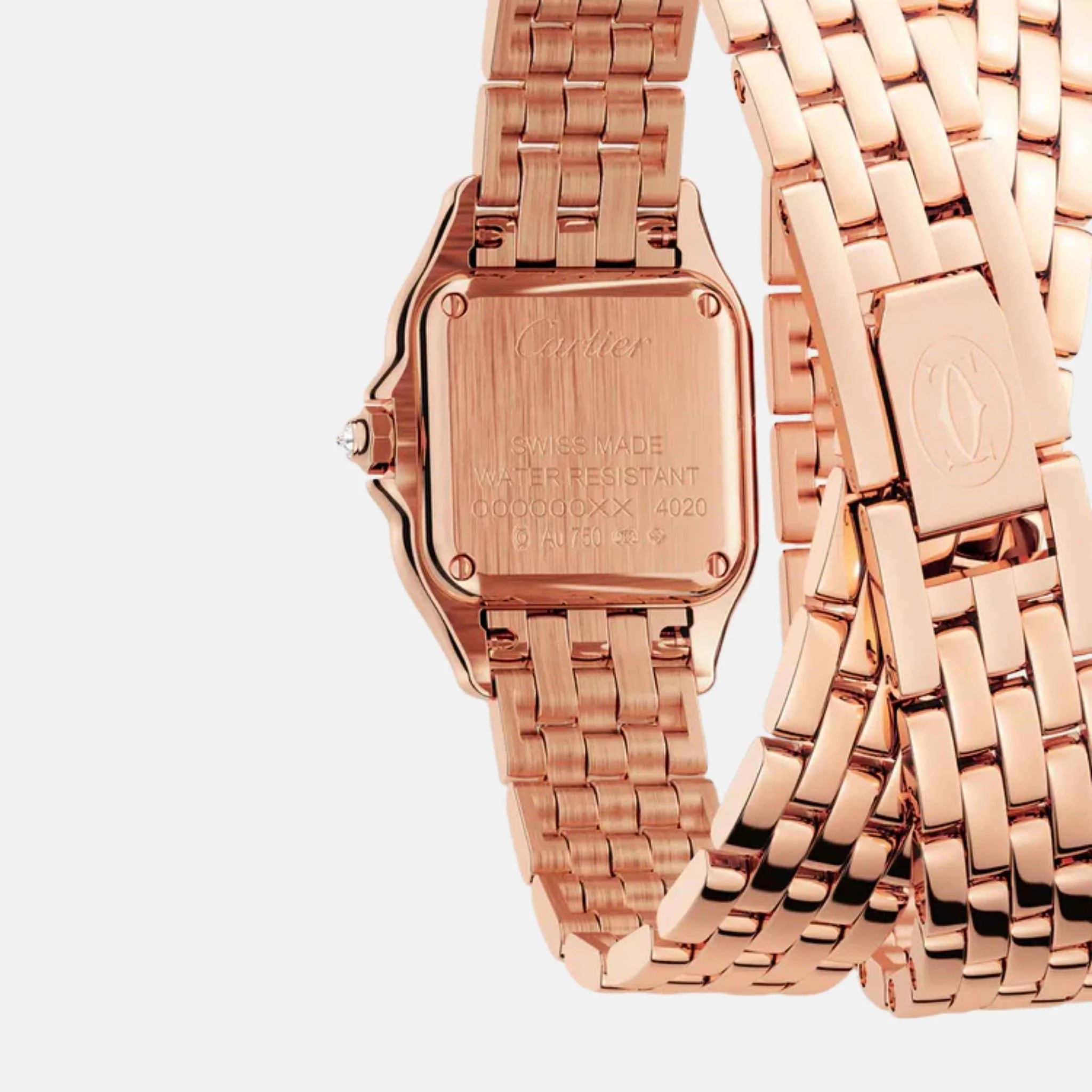 Cartier Panthere Small Model Rose Gold Double Loop Diamond WJPN0014, Back
