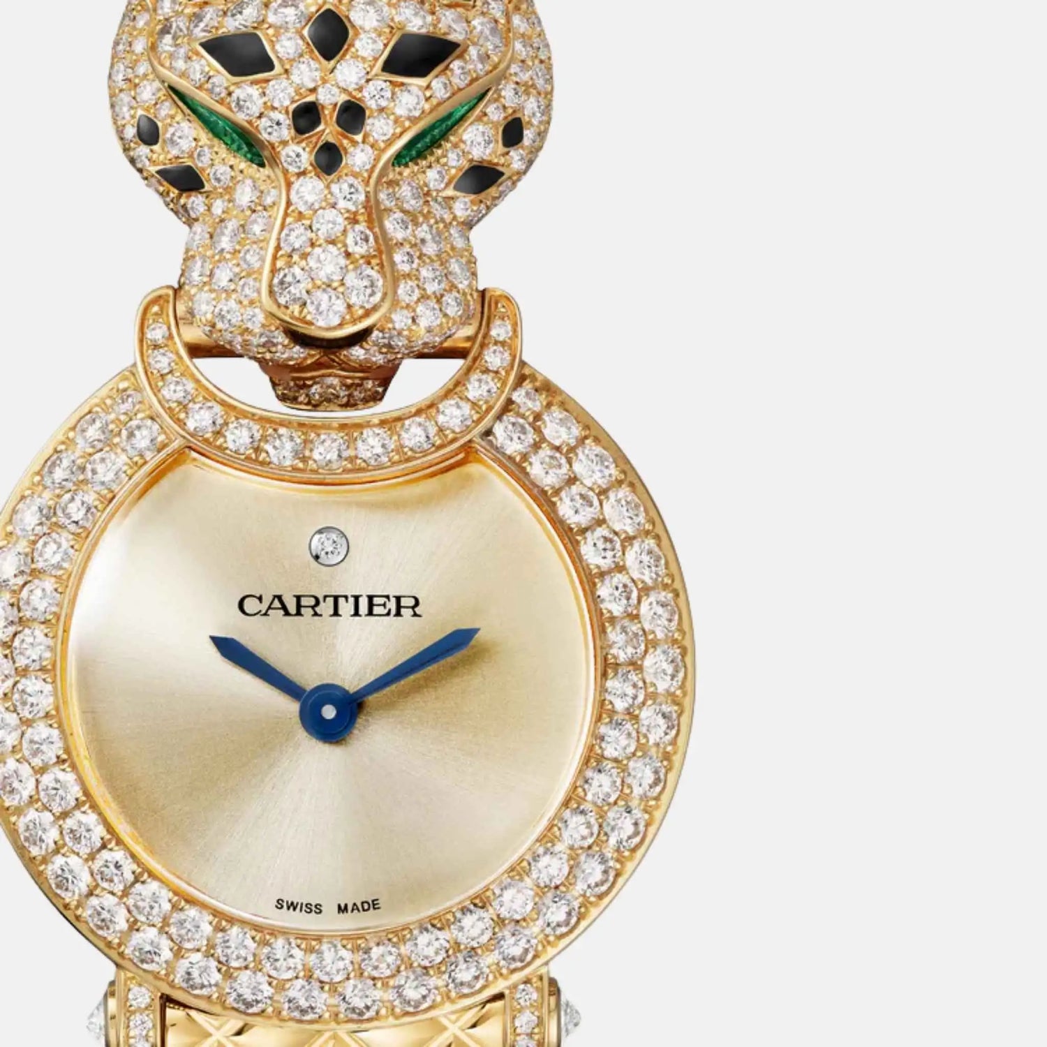 Cartier Panthere Yellow Gold Full Diamond Panther Head HPI01509, Close