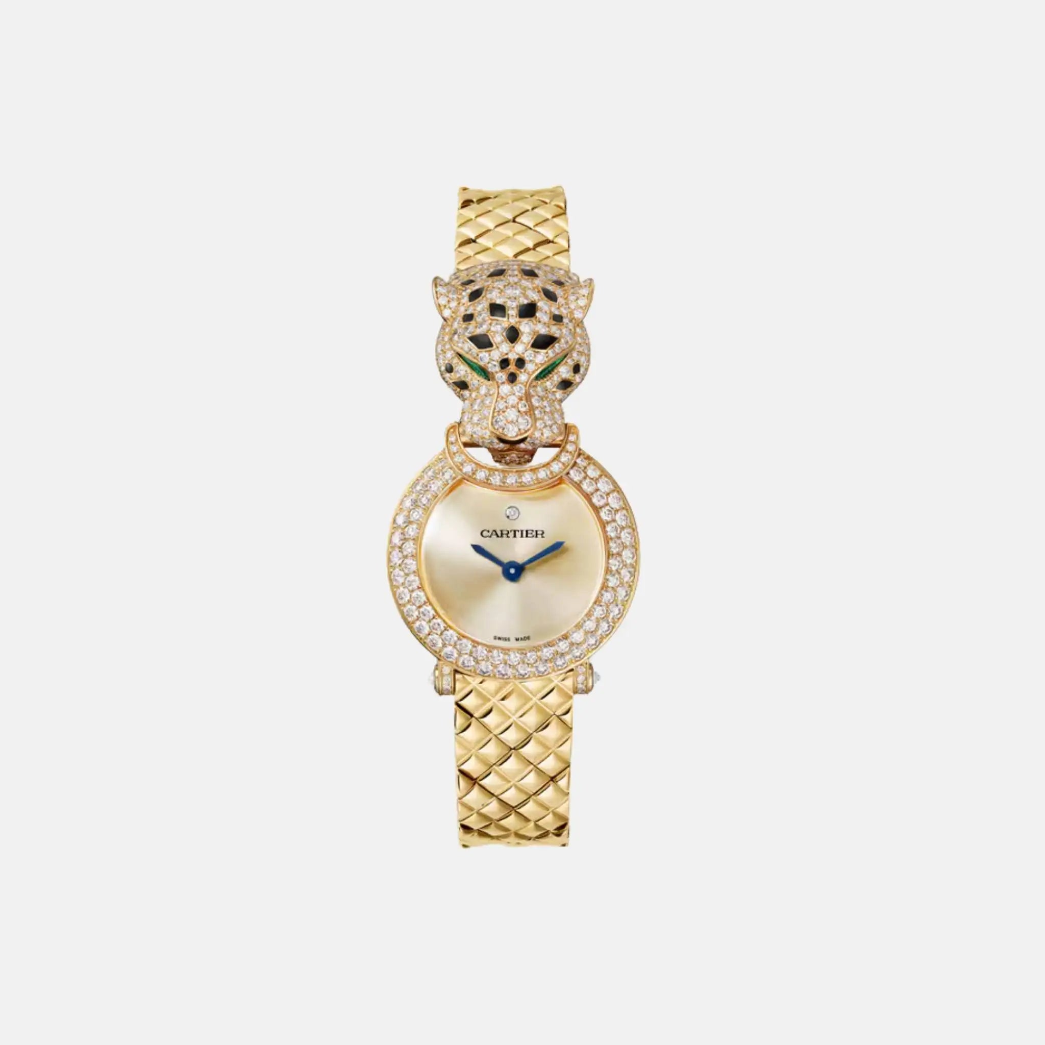 Cartier Panthere Yellow Gold Full Diamond Panther Head HPI01509, Front