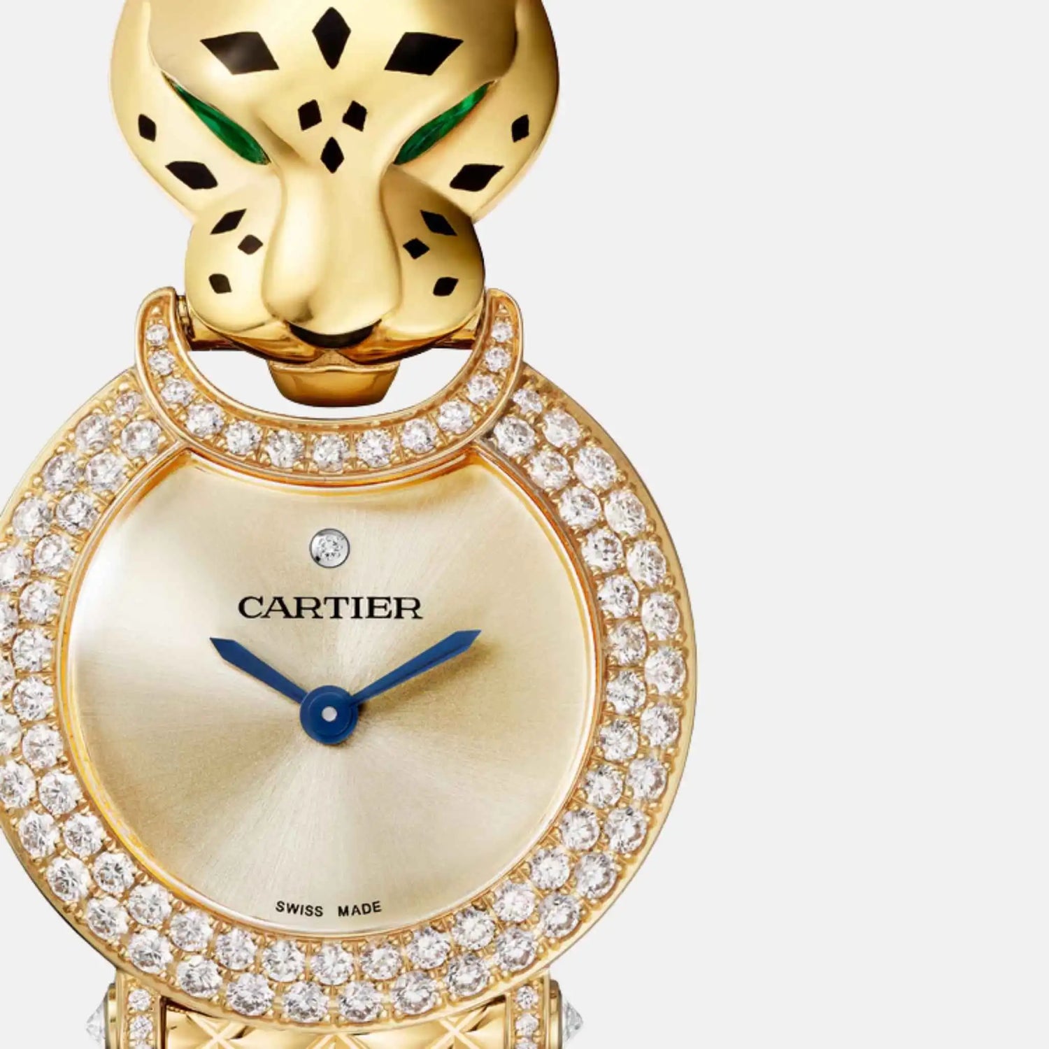 Cartier Panthere Yellow Gold Full Diamond Panther Head HPI01526, Close