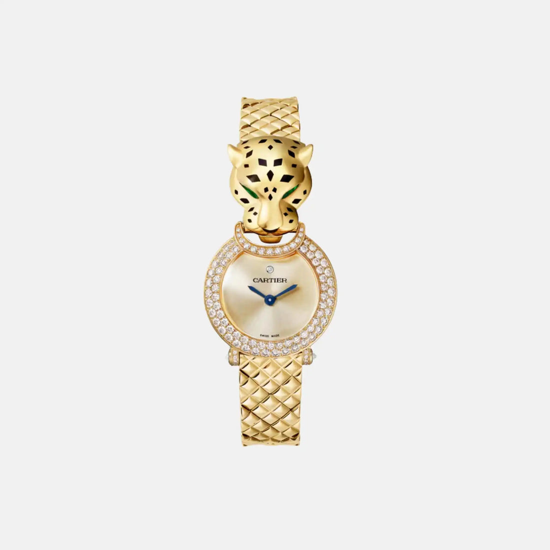 Cartier Panthere Yellow Gold Full Diamond Panther Head HPI01526, Front