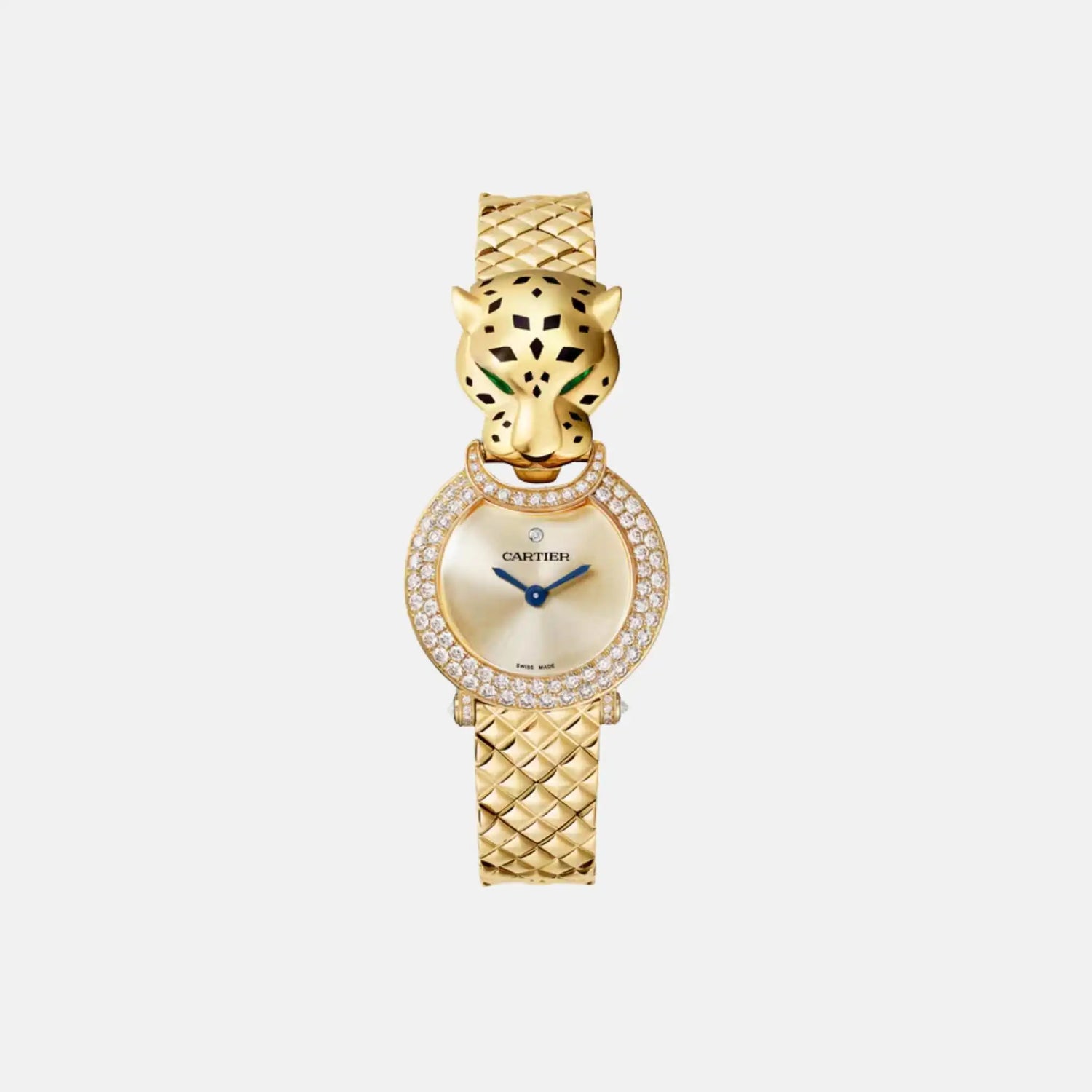 Cartier Panthere Yellow Gold Full Diamond Panther Head HPI01526, Front