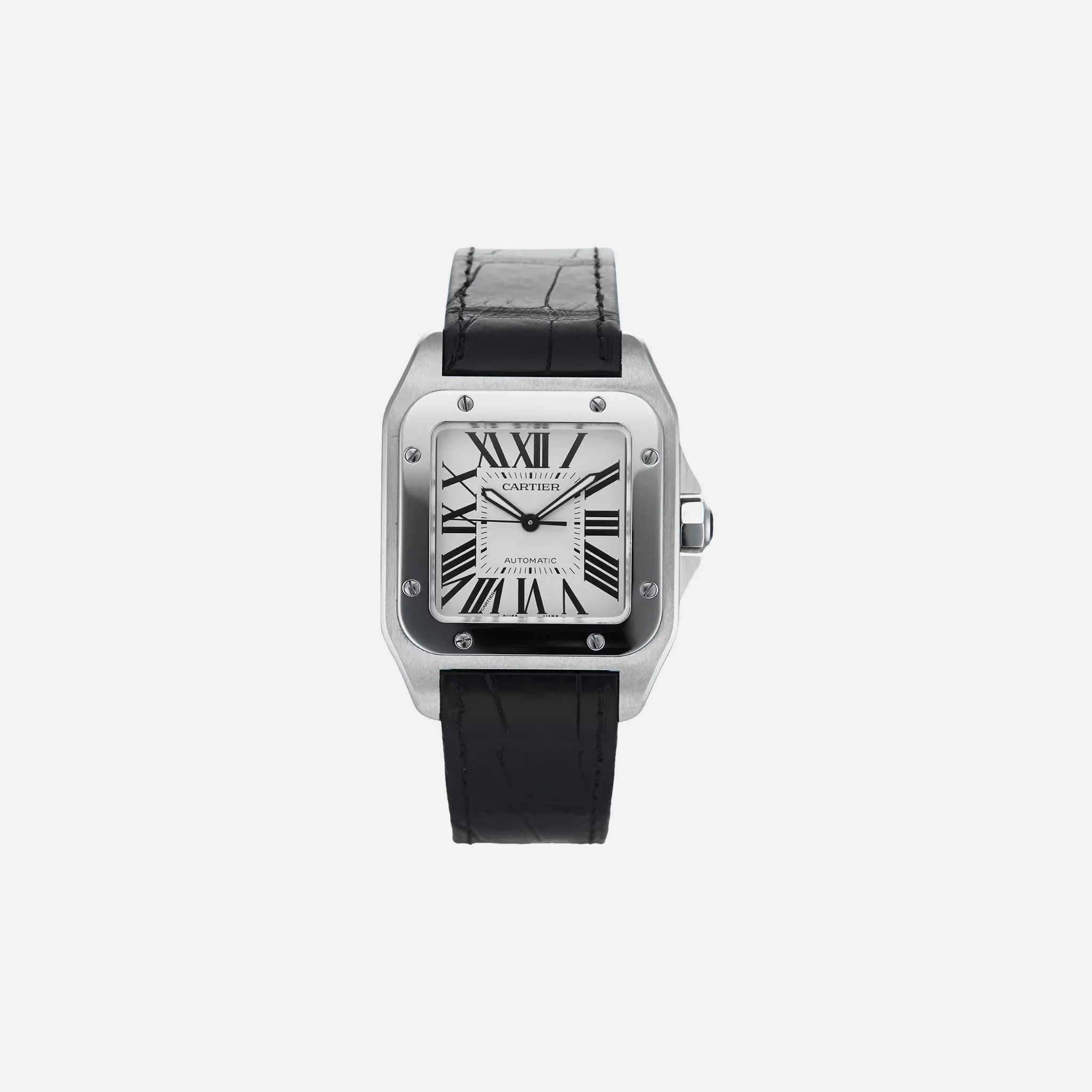 Cartier Santos 100 Medium Stainless Steel 41mm W20073X8, Front 