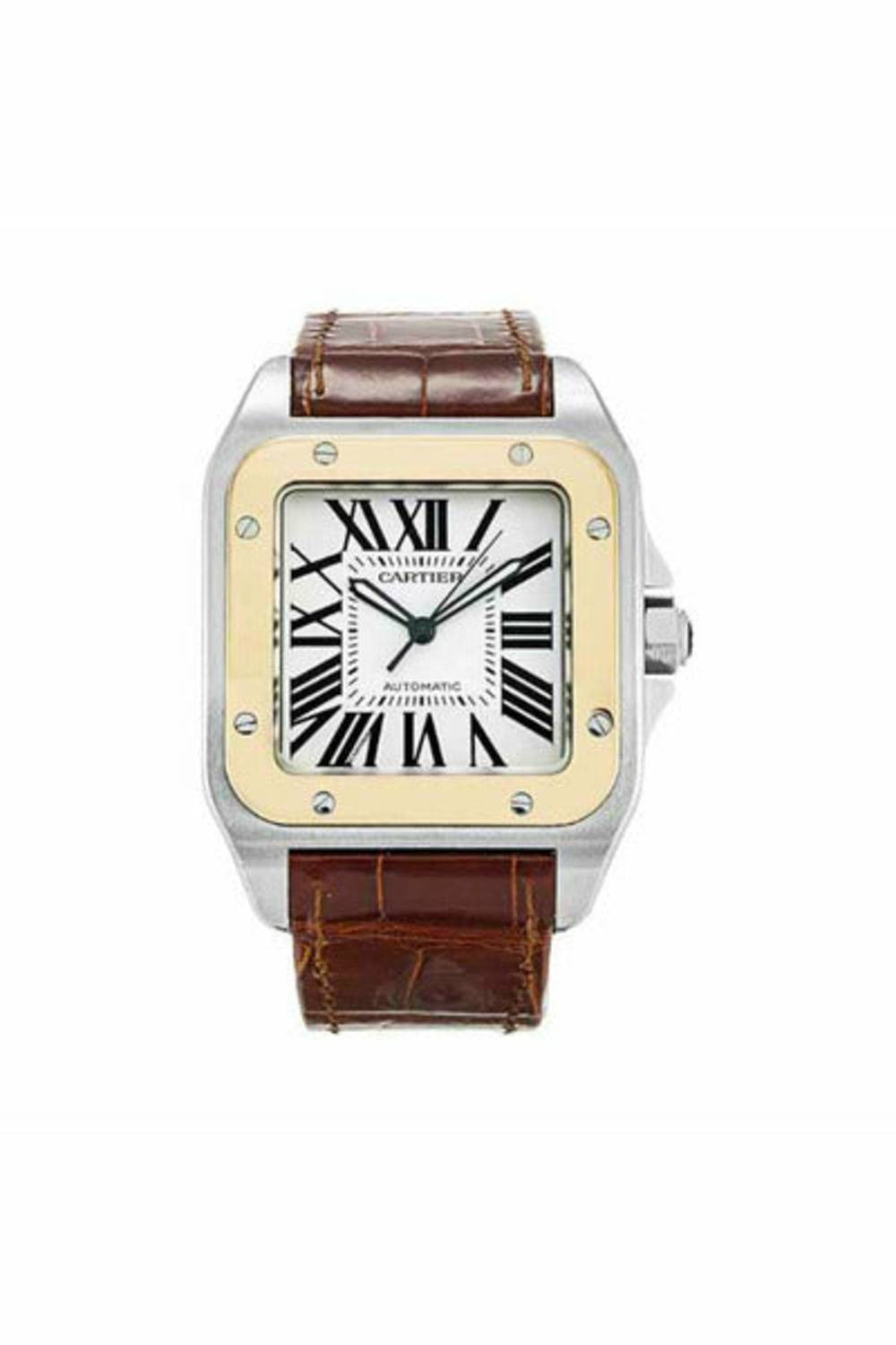 Santos 38Mm 18Kt Yellow Gold &amp; Stainless Steel Men&