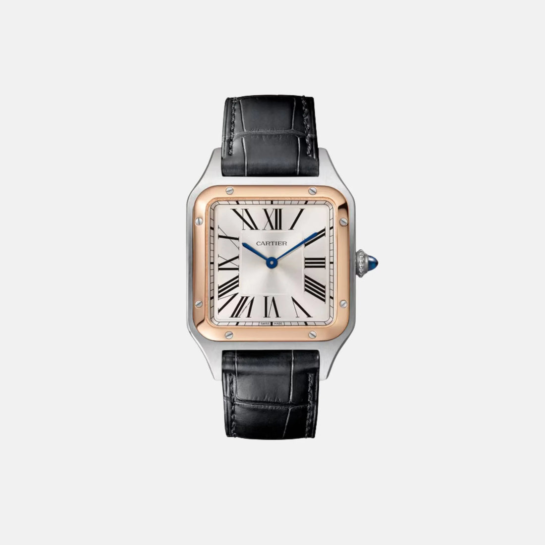 Cartier Santos Dumont Large Model Rose Gold Steel Quartz W2SA0037
