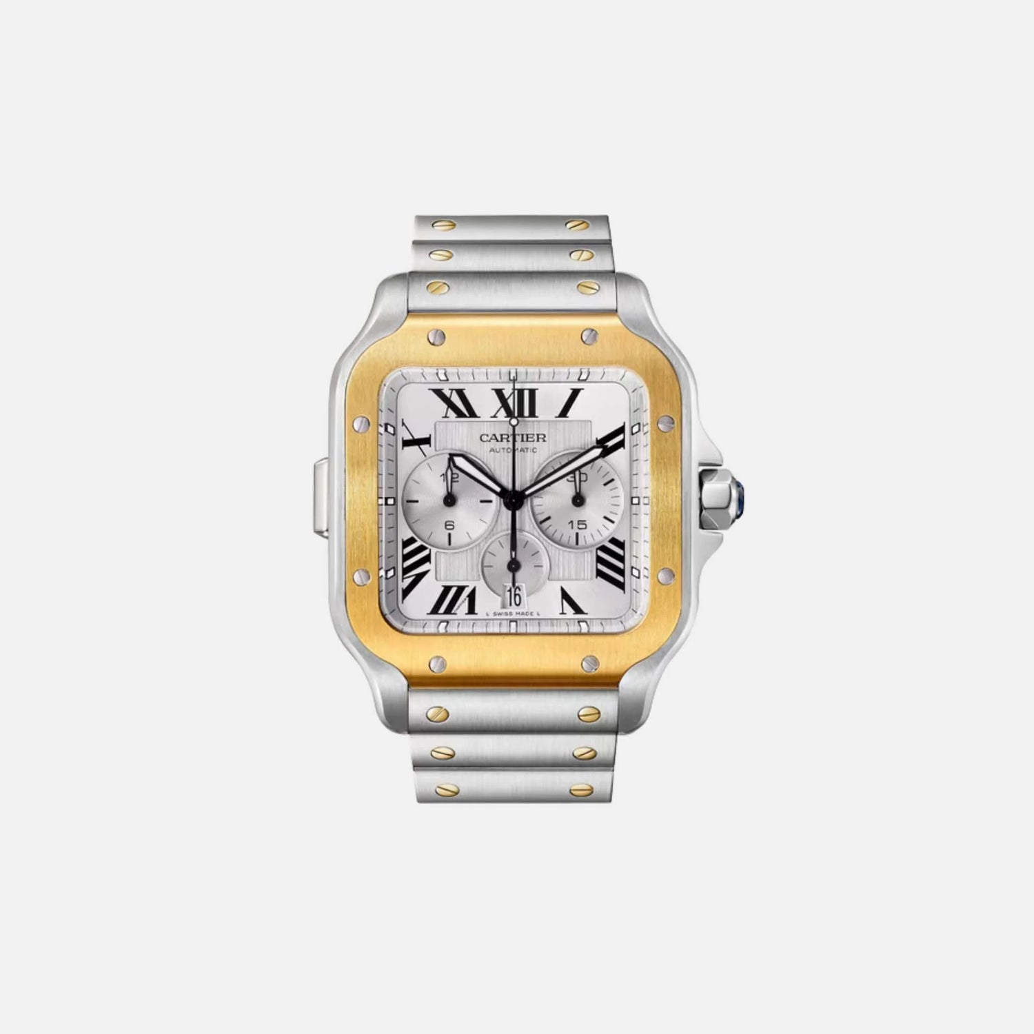 Cartier Santos Extra Large Chronograph Steel Yellow Gold W2SA0008