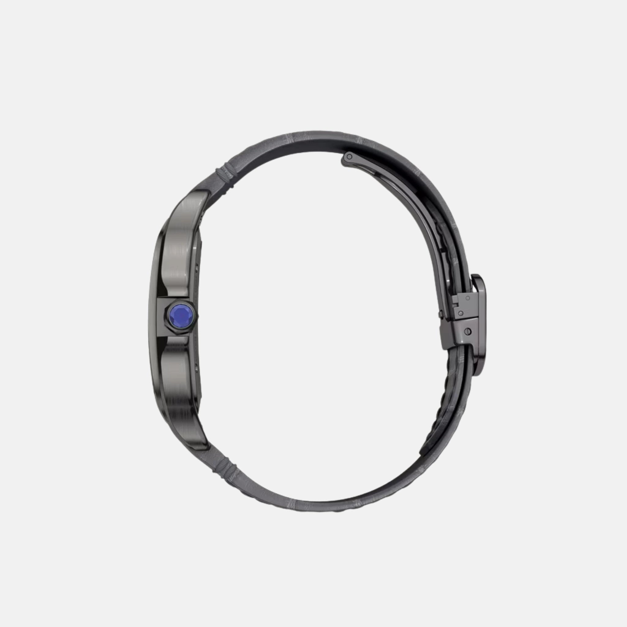 Cartier Santos Skeleton Large Model Black ADLC Steel WHSA0009, Side