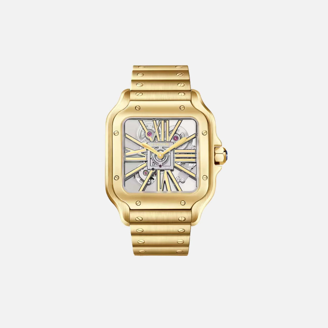Cartier Santos Skeleton Large Model Yellow Gold WHSA0042