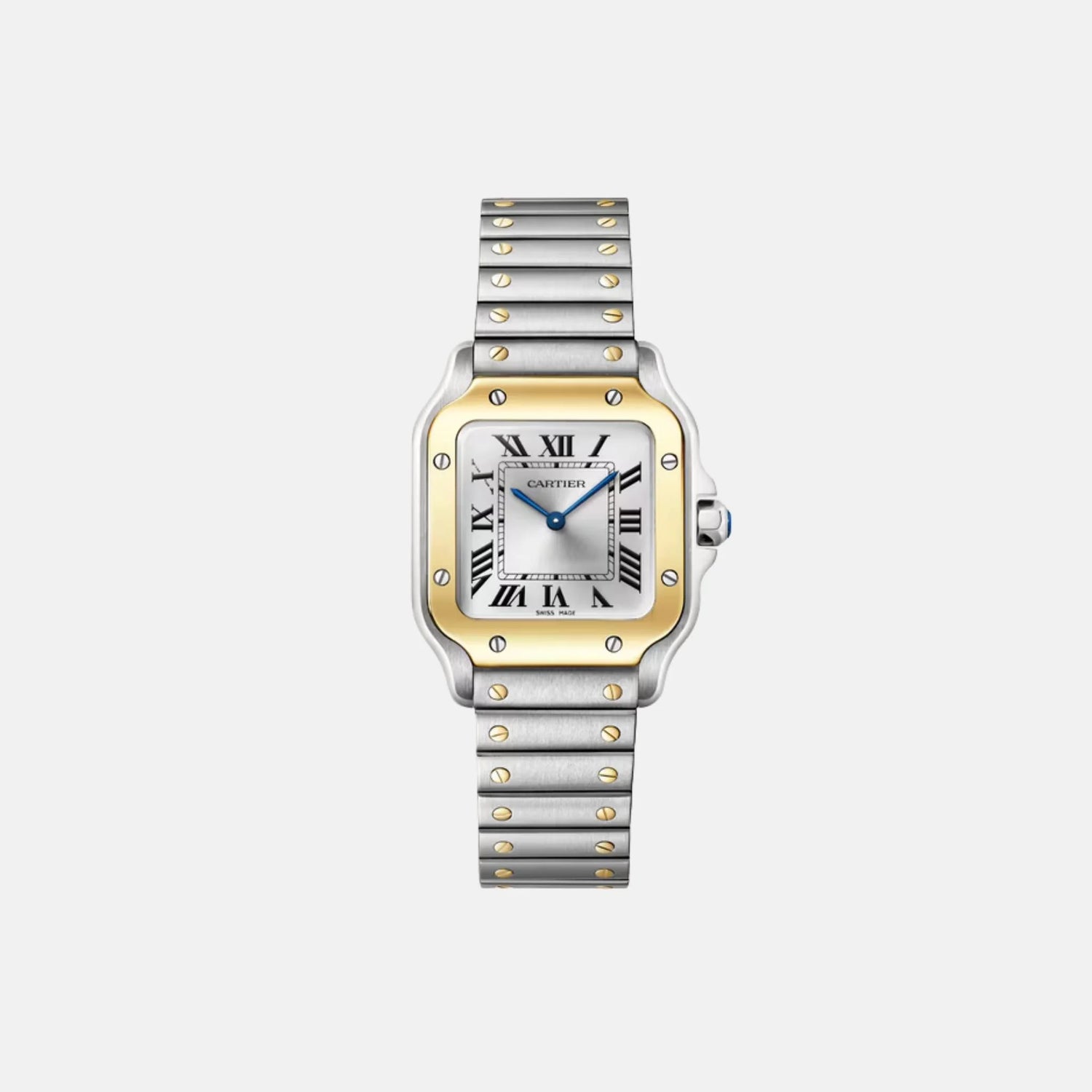 Cartier Santos Small Model Yellow Gold Steel Quartz W2SA0033