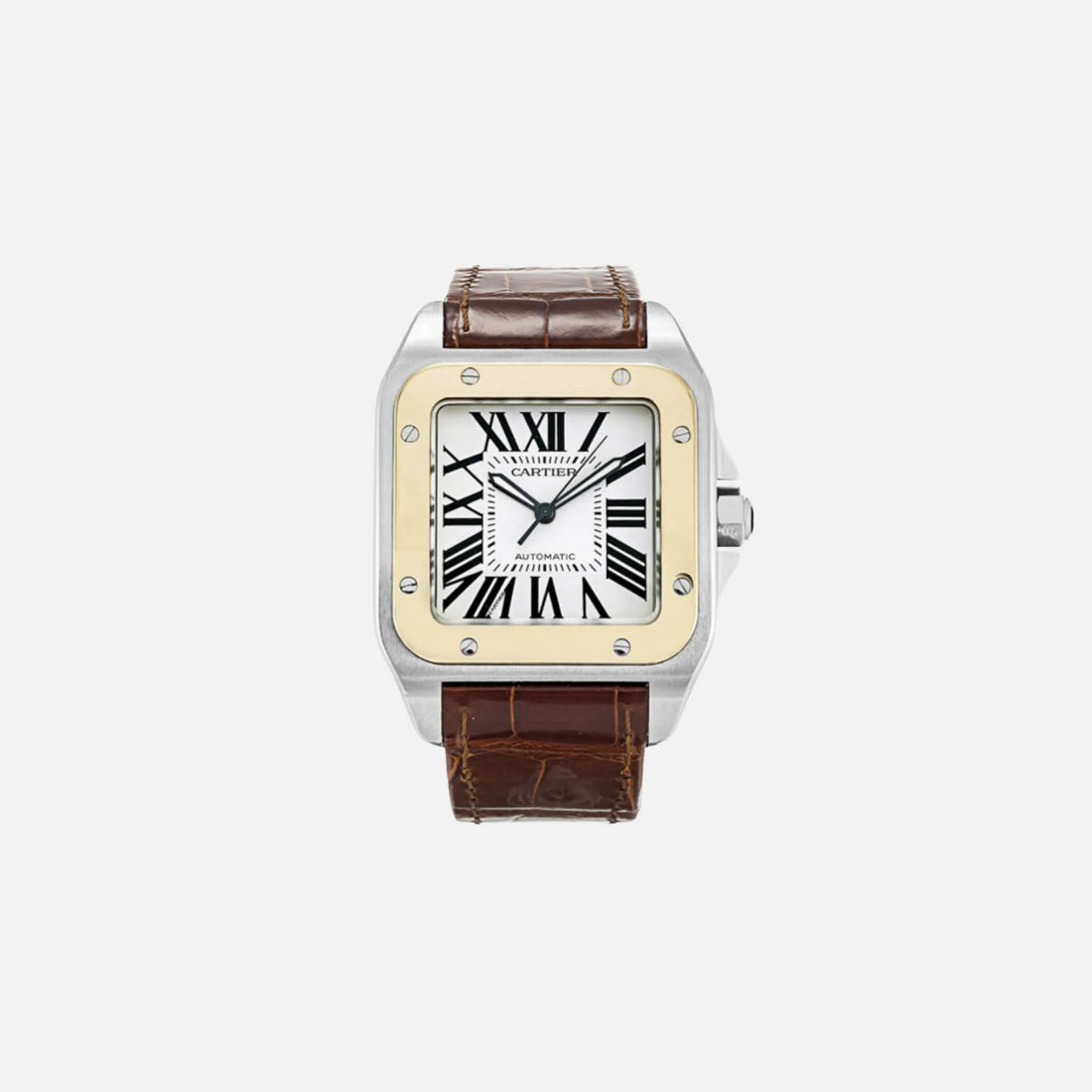 Cartier Santos Steel &amp; Yellow Gold  51.1x41.3 mm W20072X7, Front
