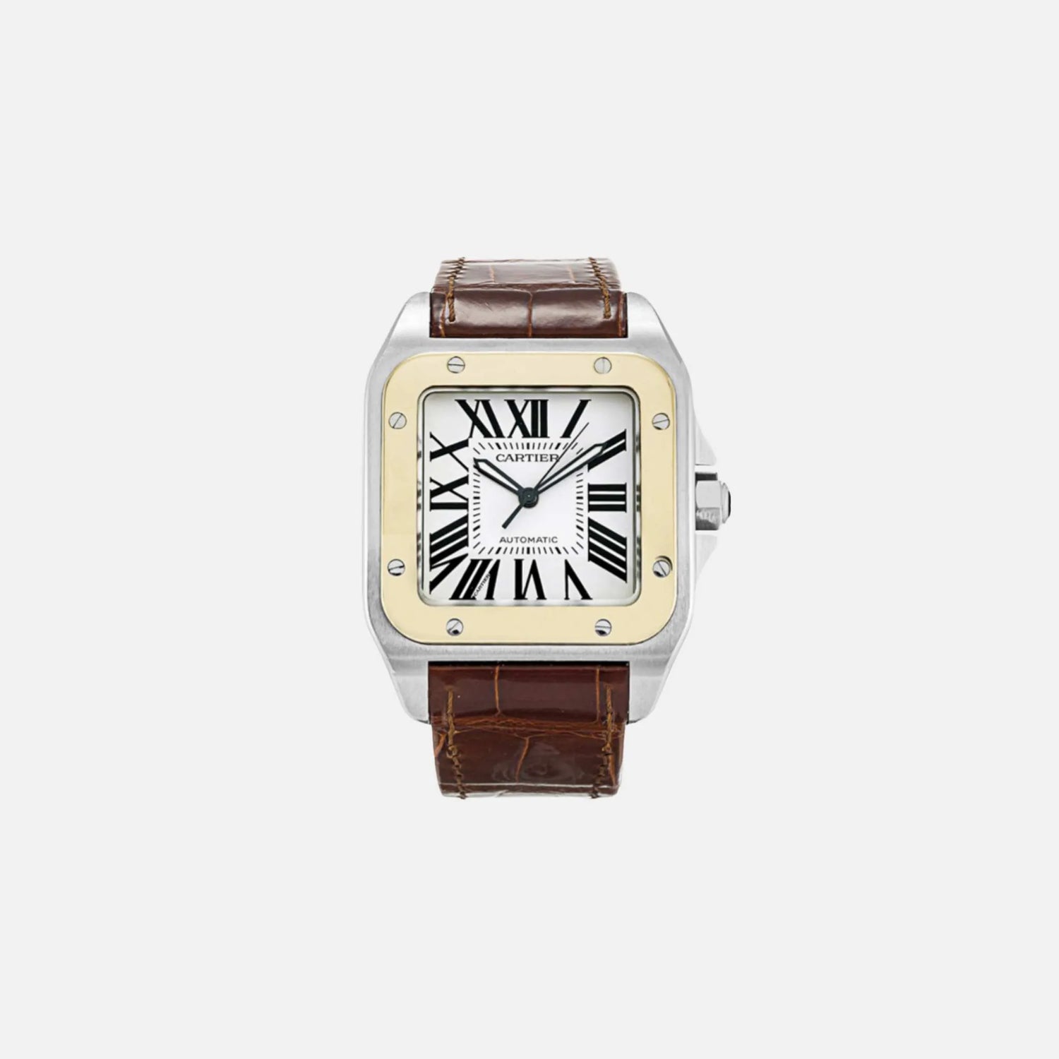 Cartier Santos Steel &amp; Yellow Gold  51.1x41.3 mm W20072X7, Front