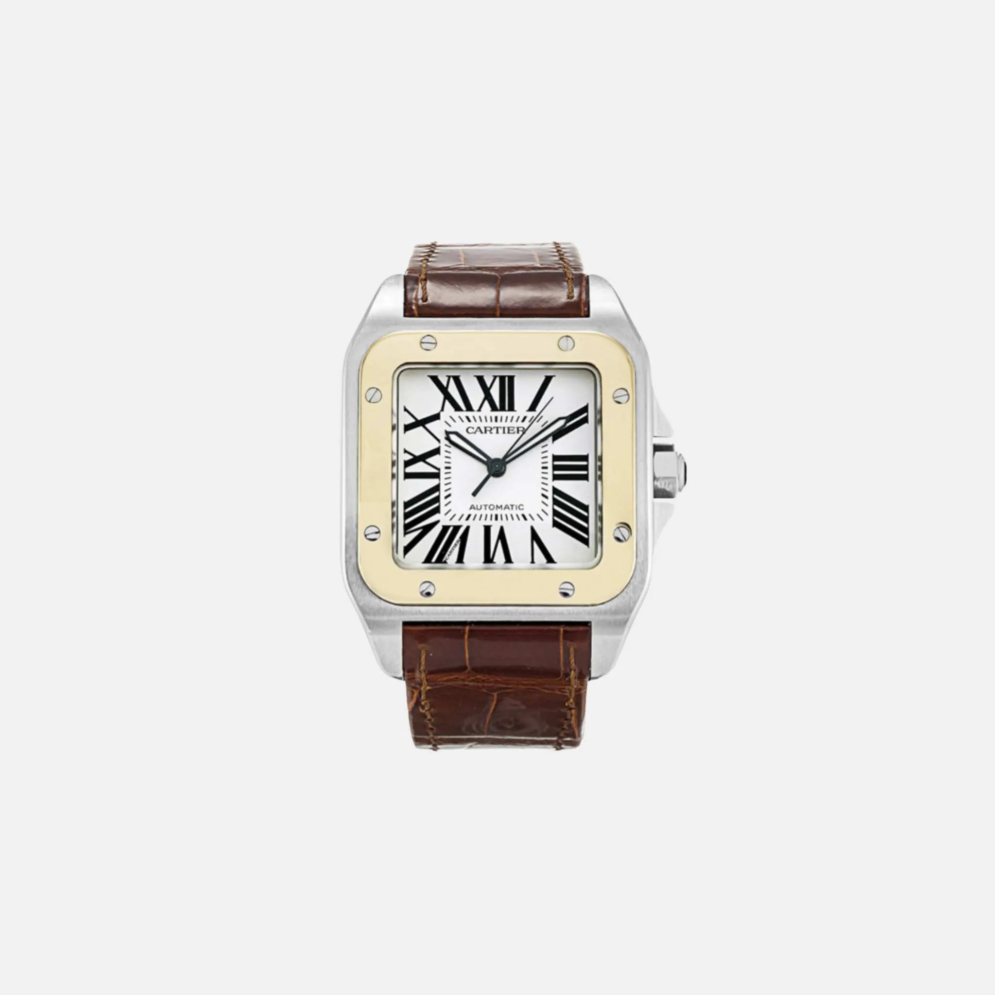 Cartier Santos Steel &amp; Yellow Gold  51.1x41.3 mm W20072X7, Front
