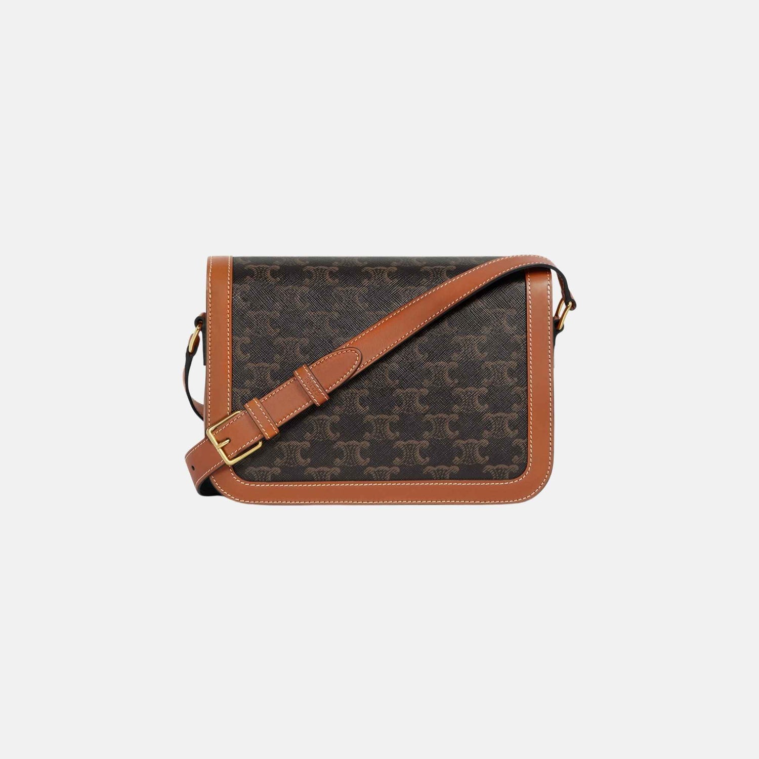 Celine Classique Triomphe Bag In Triomphe Canvas And Calfskin, Back