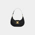 Celine Medium Ava Triomphe Bag In Smooth Calfskin Handbag, Black, Front View