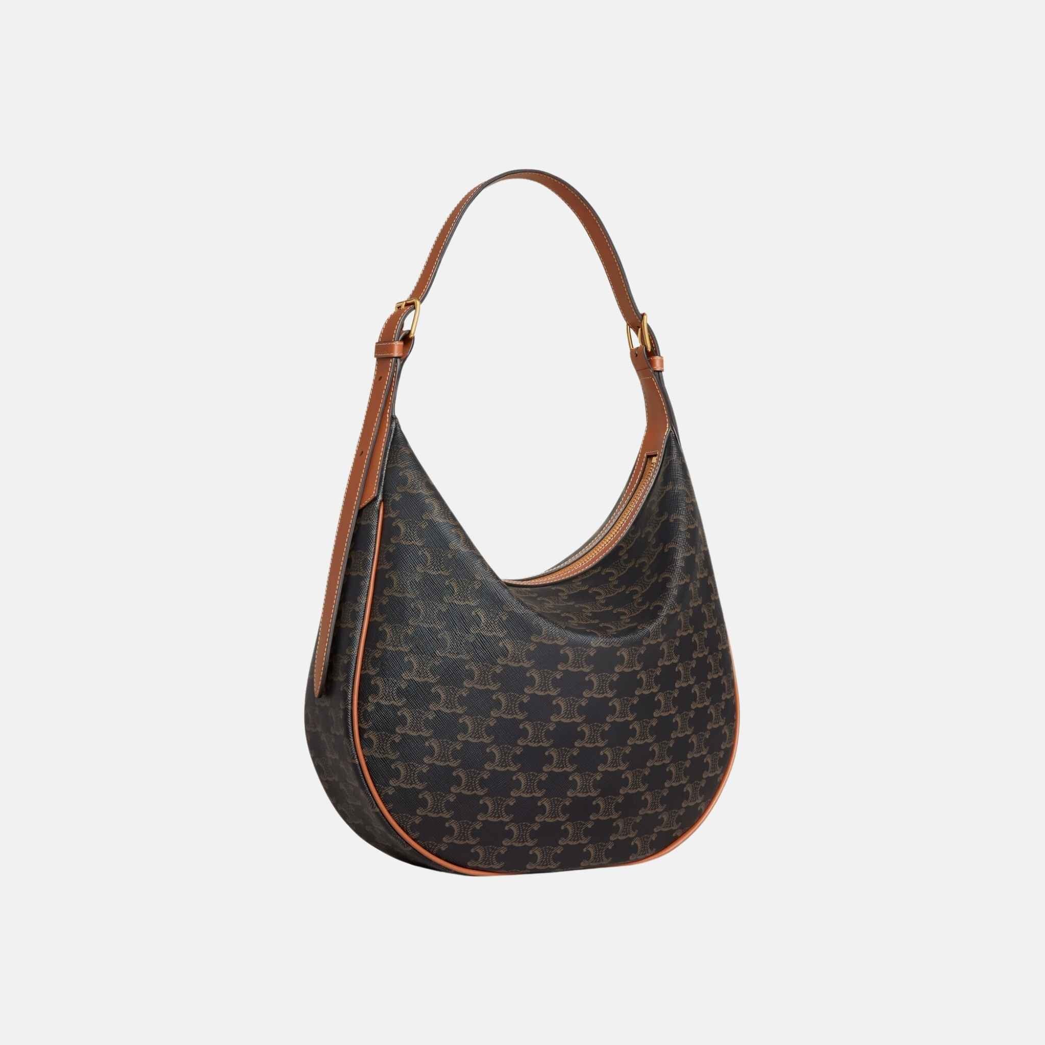 Celine Medium Heloïse Bag In Triomphe Canvas And Calfskin, Side