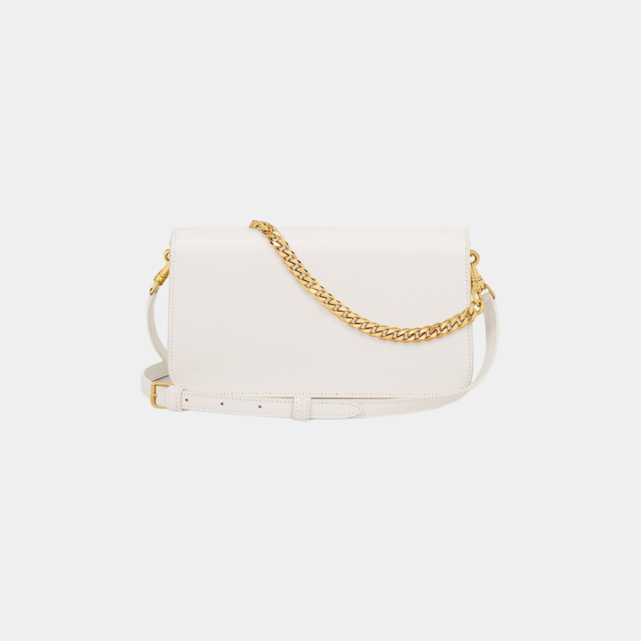 Celine Multipochette in Shiny Calfskin, Rice, Back